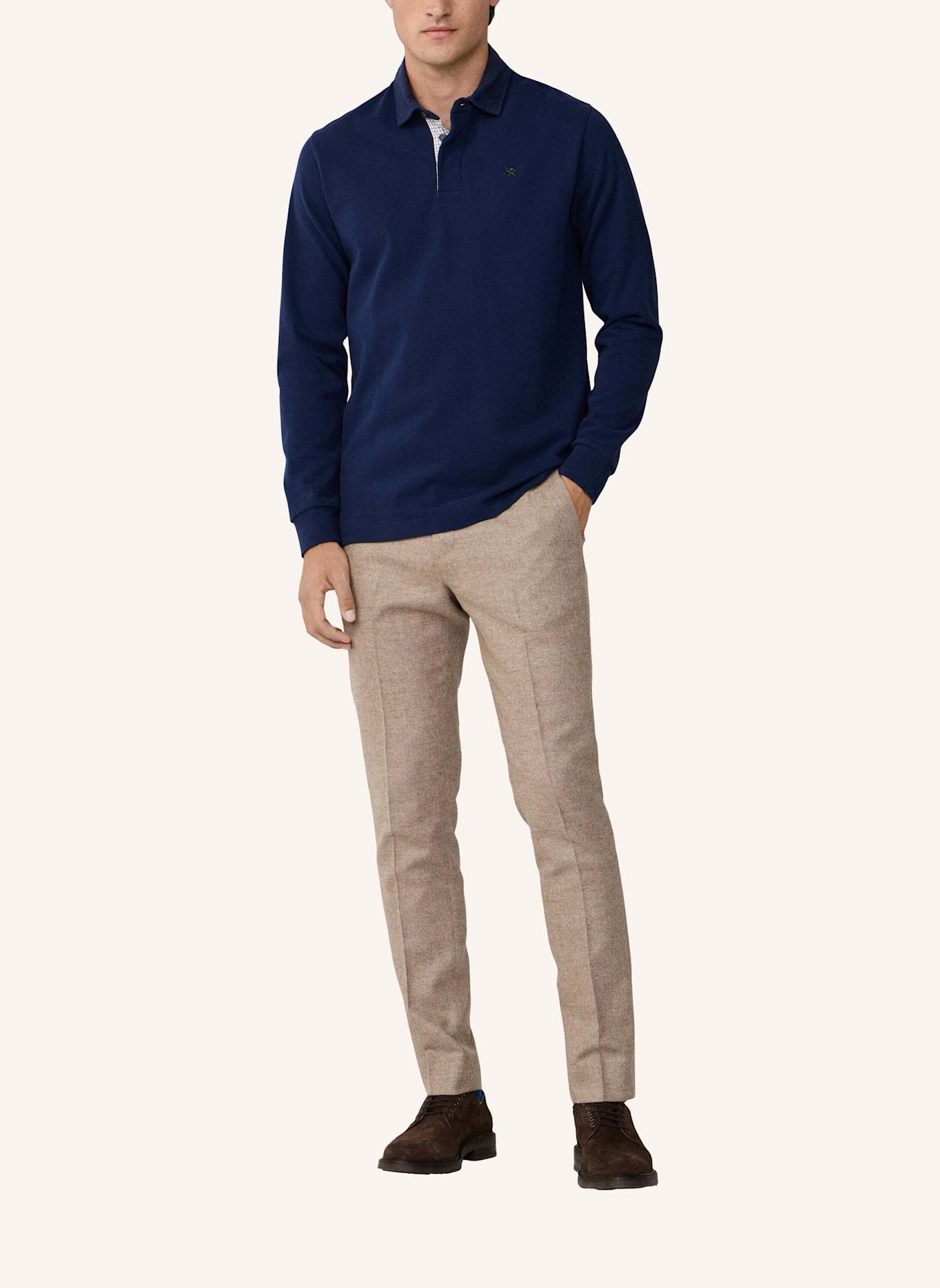 HACKETT LONDON Poloshirt WOVEN PLKT TRIM RUGBY: BLAU