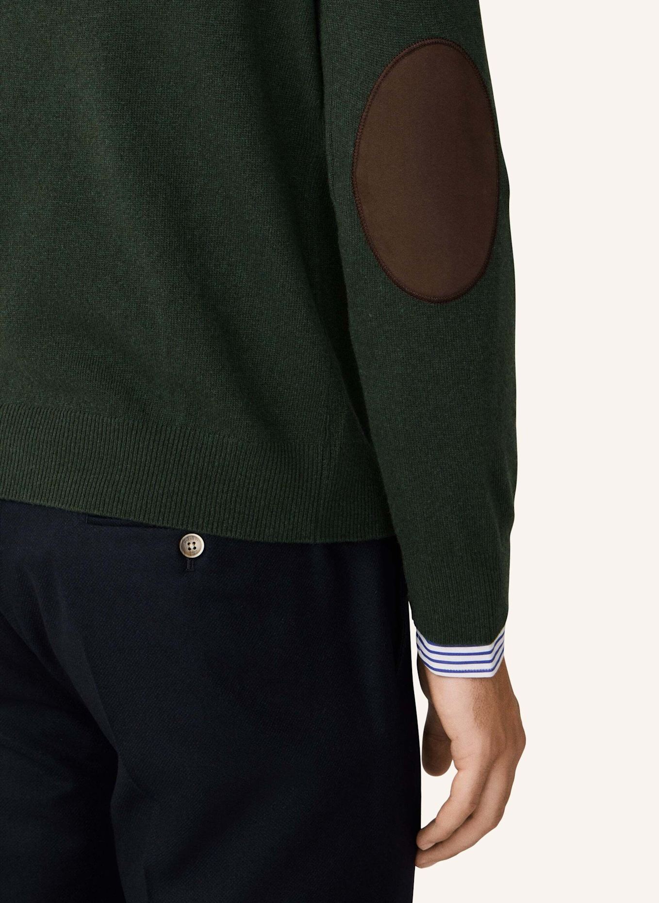 HACKETT LONDON Pullover MERINO CASH MIX V: GRÜN