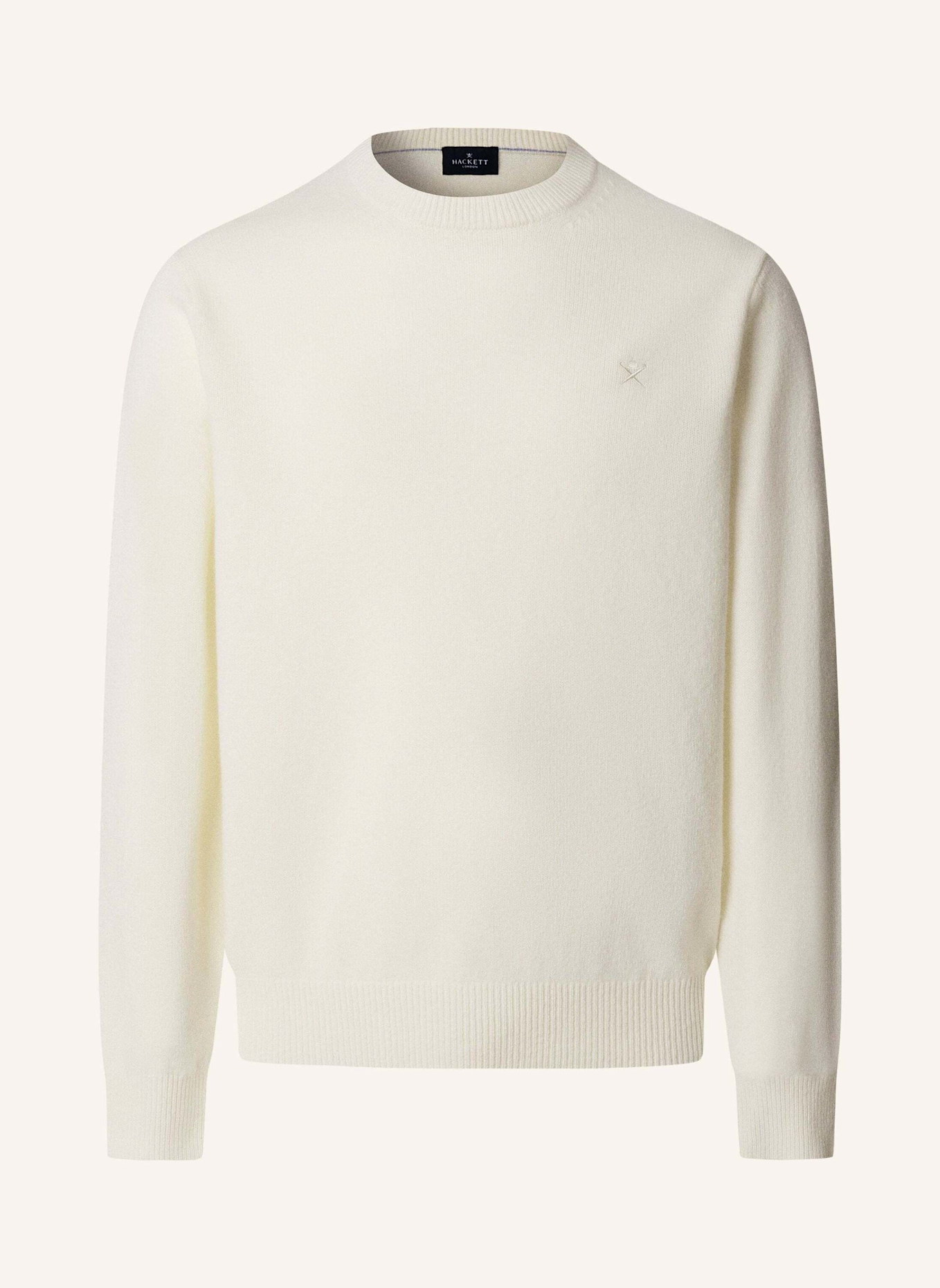 HACKETT LONDON Pullover LAMBSWOOL CREW: CREME