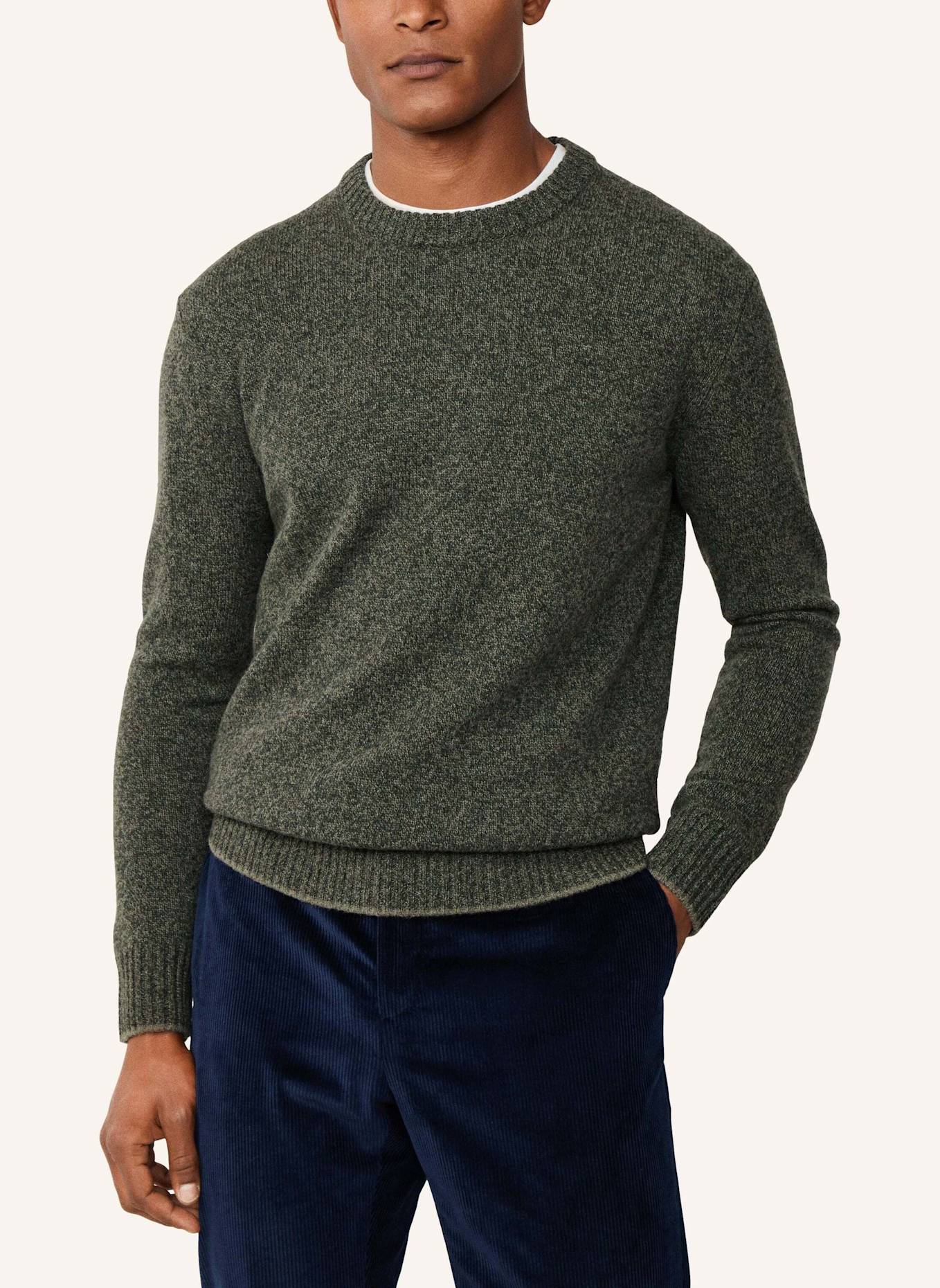 HACKETT LONDON Pullover MOULINE CREW: GRÜN