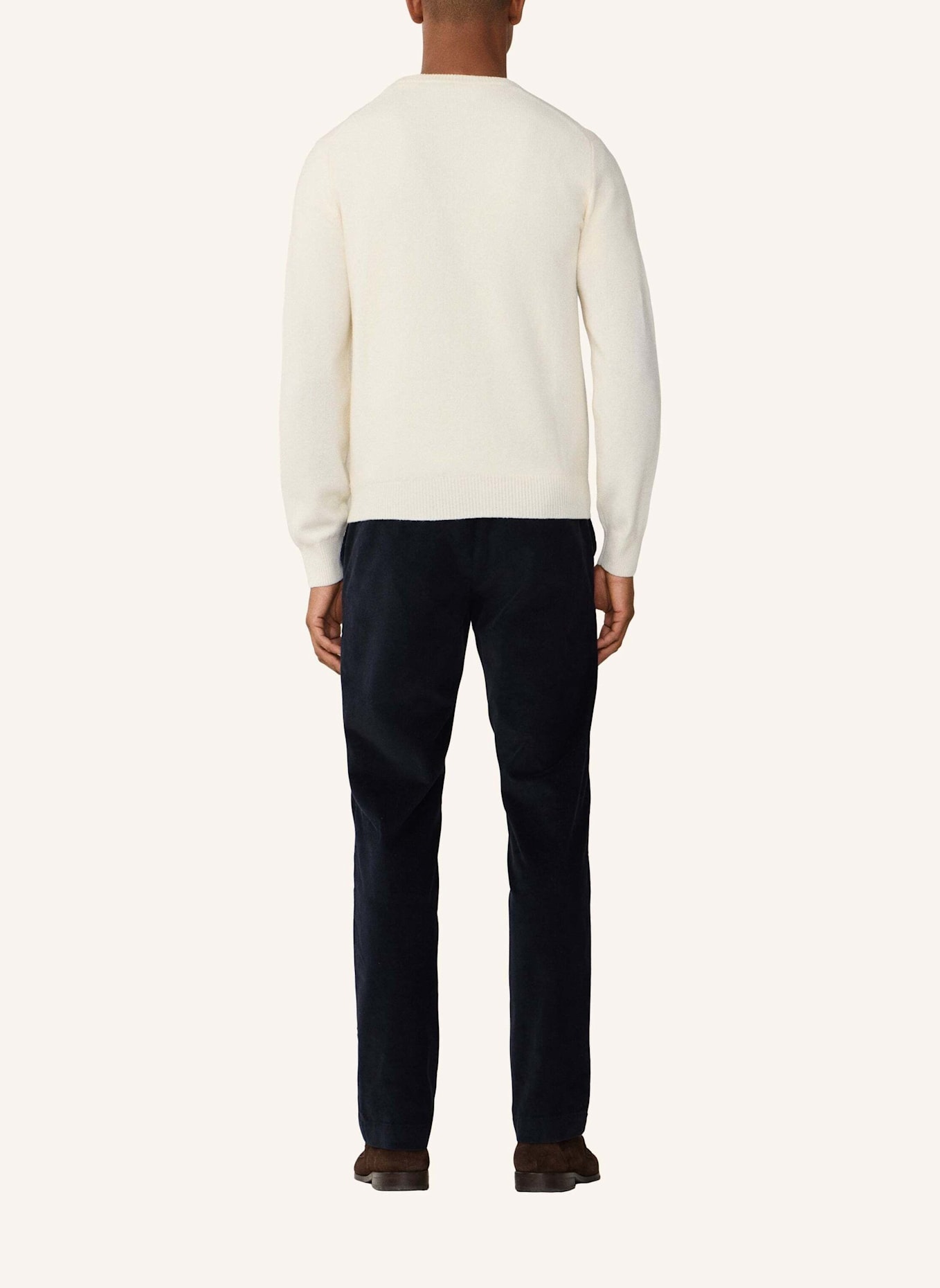 HACKETT LONDON Pullover LAMBSWOOL CREW: CREME