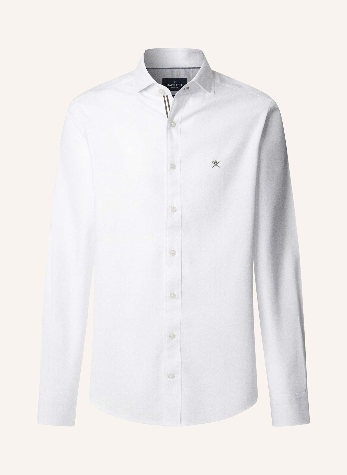 HACKETT LONDON Freizeithemd FLANNEL TAPE: WEISS