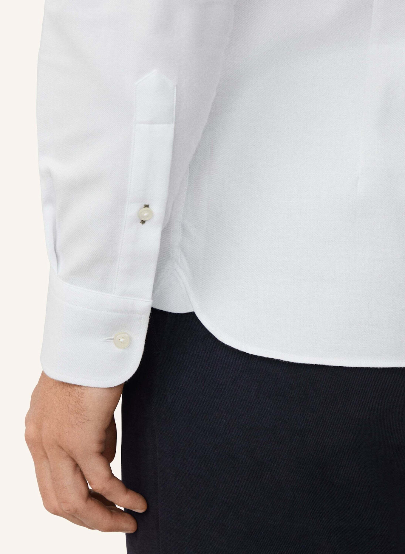 HACKETT LONDON Freizeithemd FLANNEL TAPE: WEISS