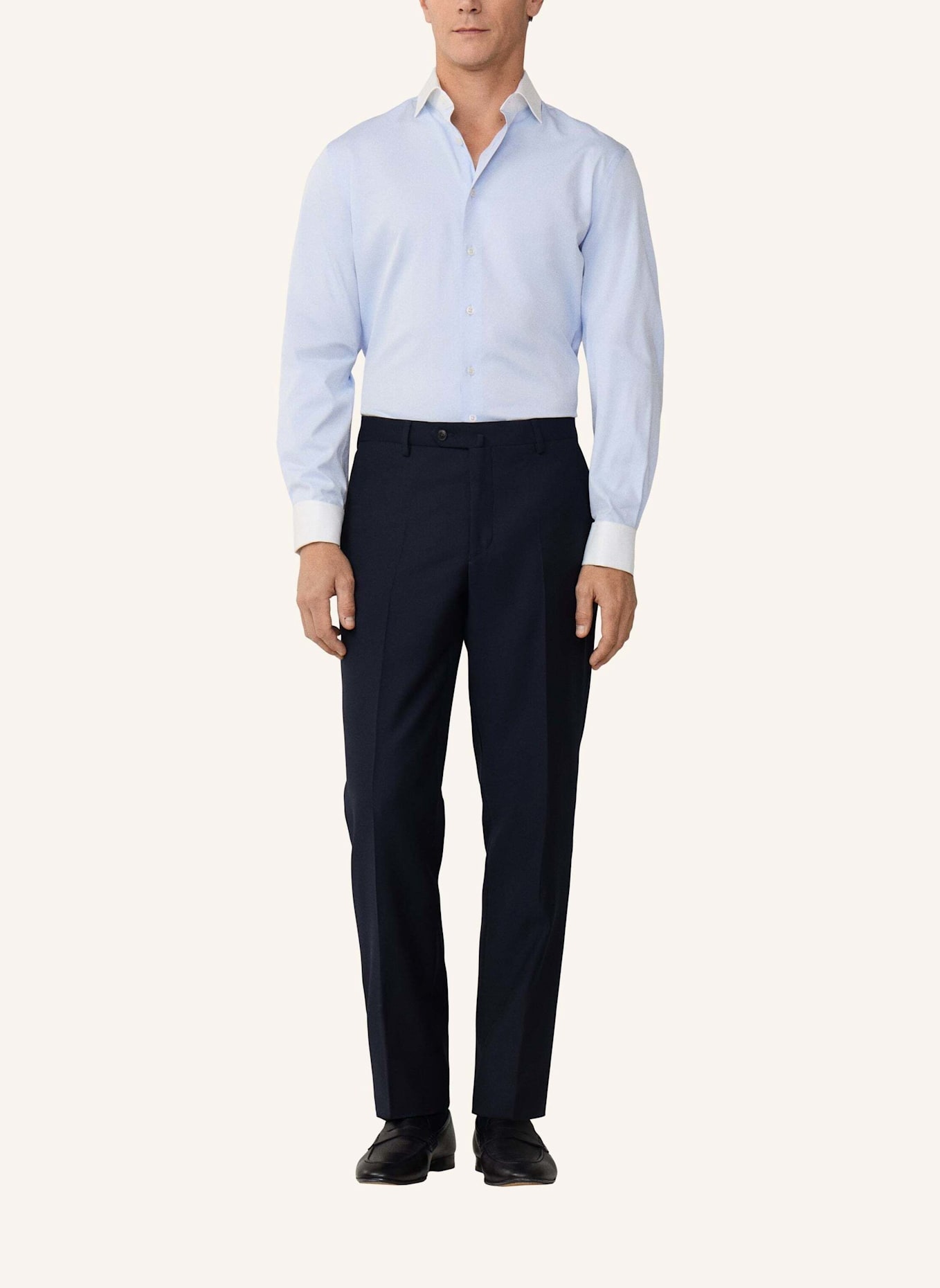 HACKETT LONDON Freizeithemd FORMAL TWILL WCC DC: HELLBLAU