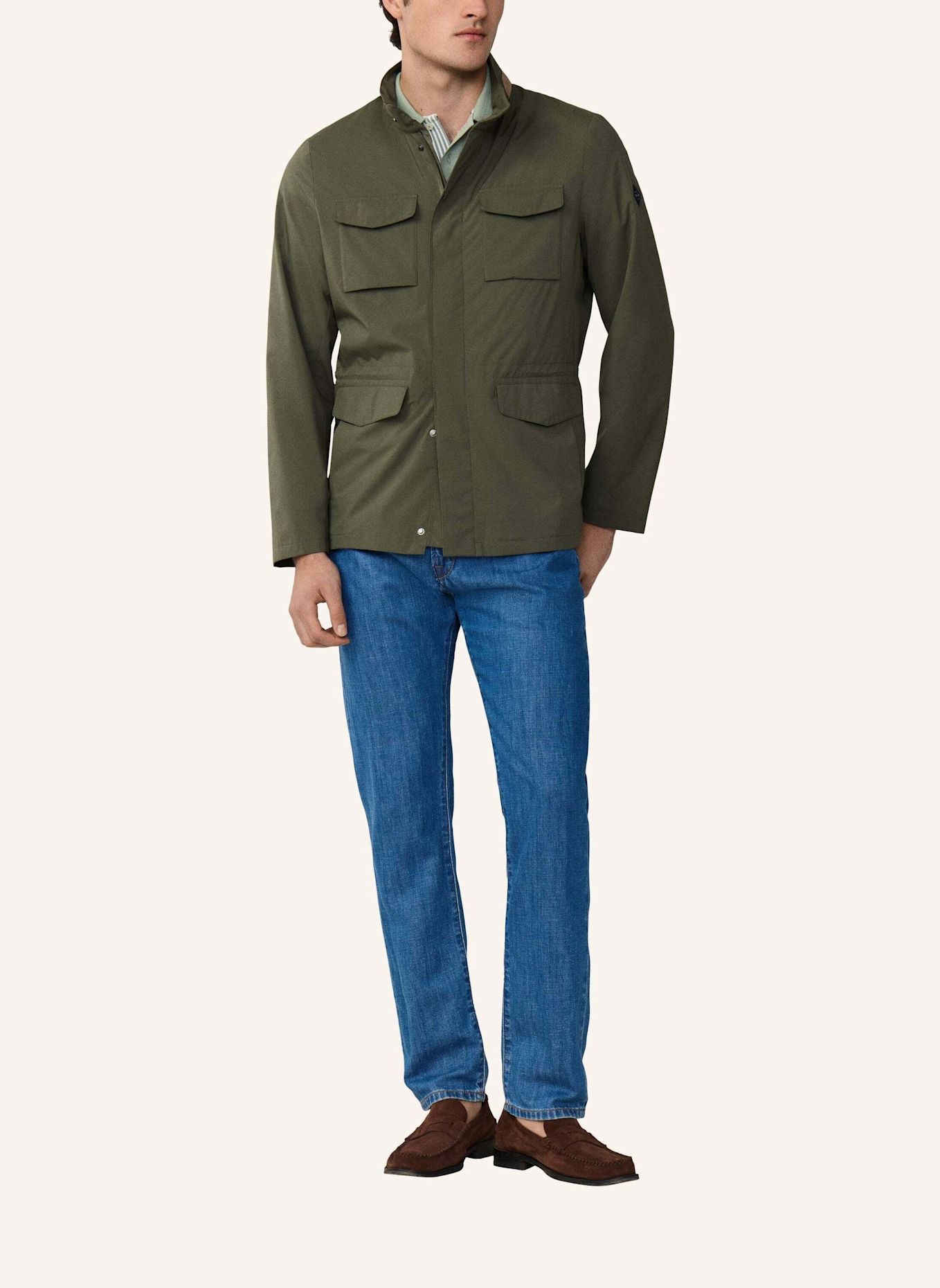 HACKETT LONDON Trench Mantel TECH VELO JKT: GRÜN