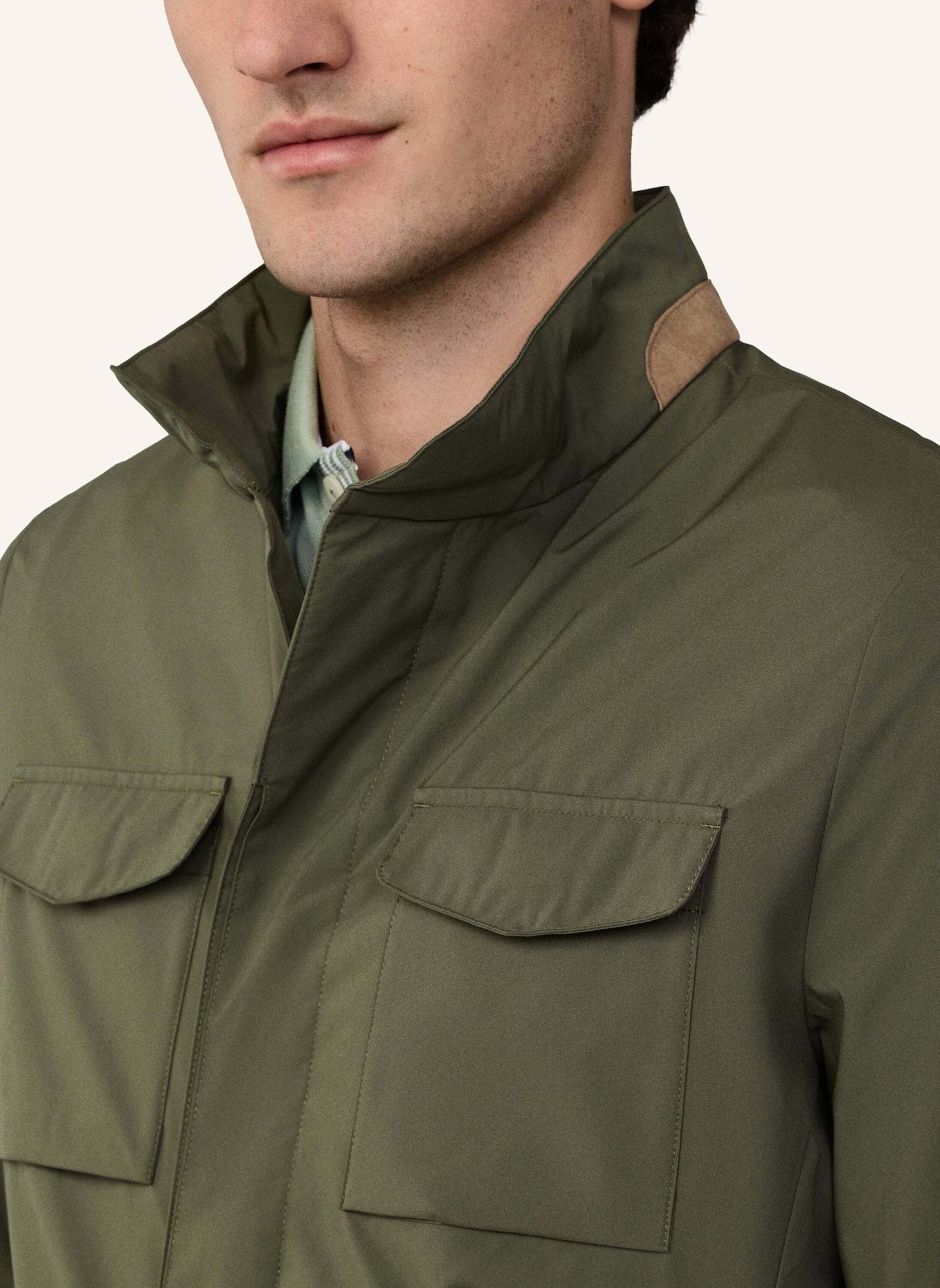 HACKETT LONDON Trench Mantel TECH VELO JKT: GRÜN