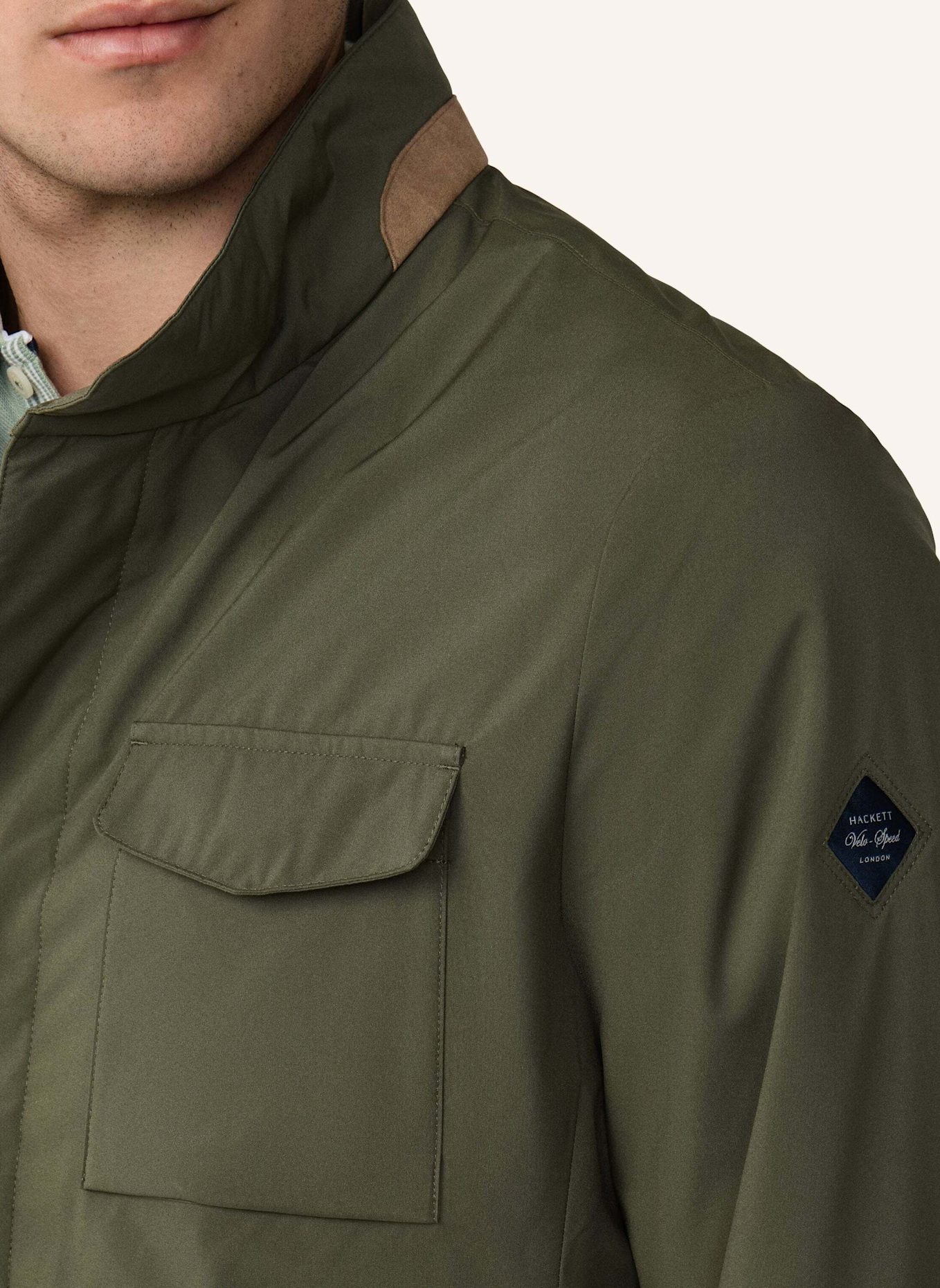 HACKETT LONDON Trench Mantel TECH VELO JKT: GRÜN
