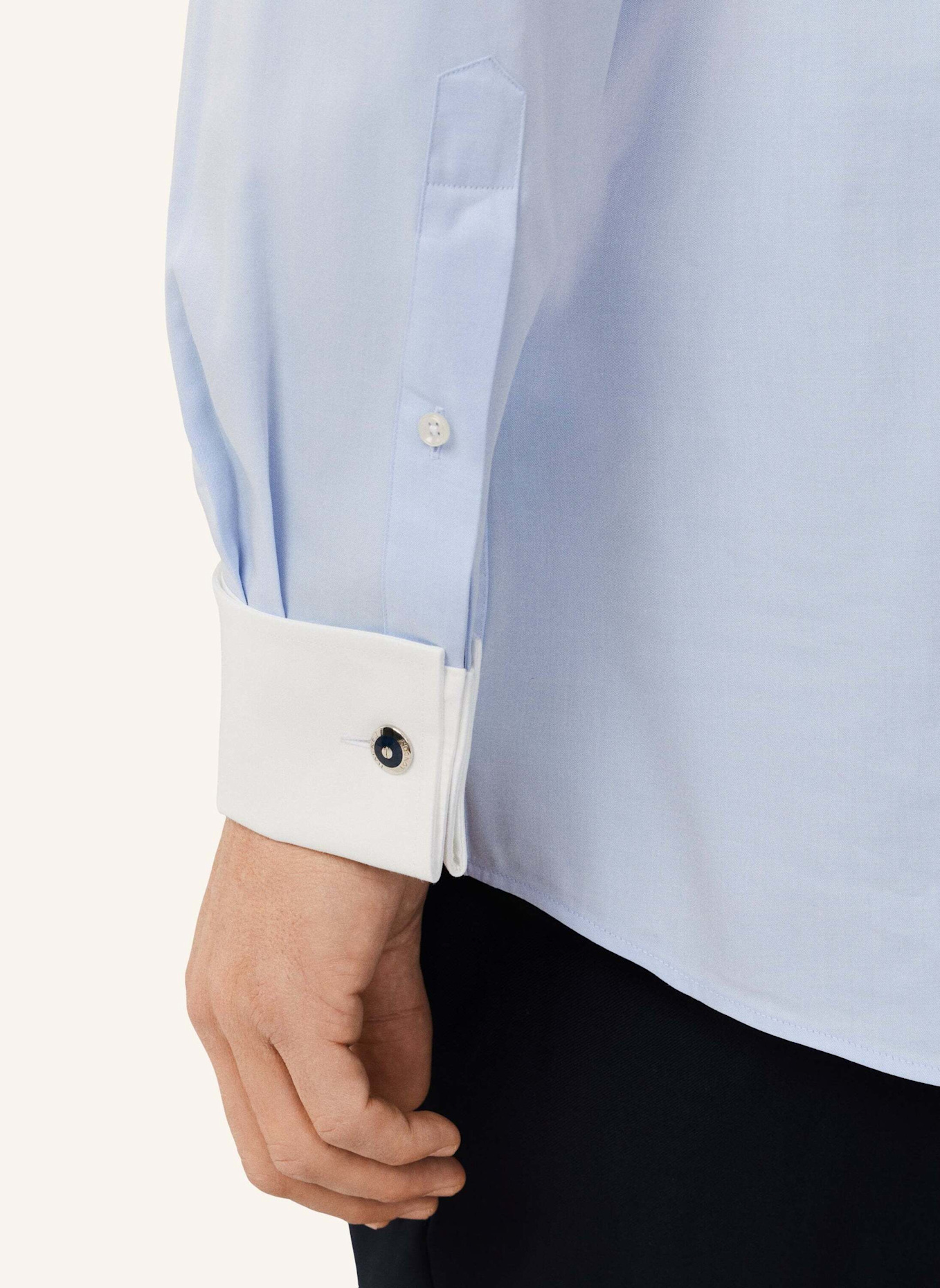 HACKETT LONDON Freizeithemd FORMAL TWILL WCC DC: HELLBLAU