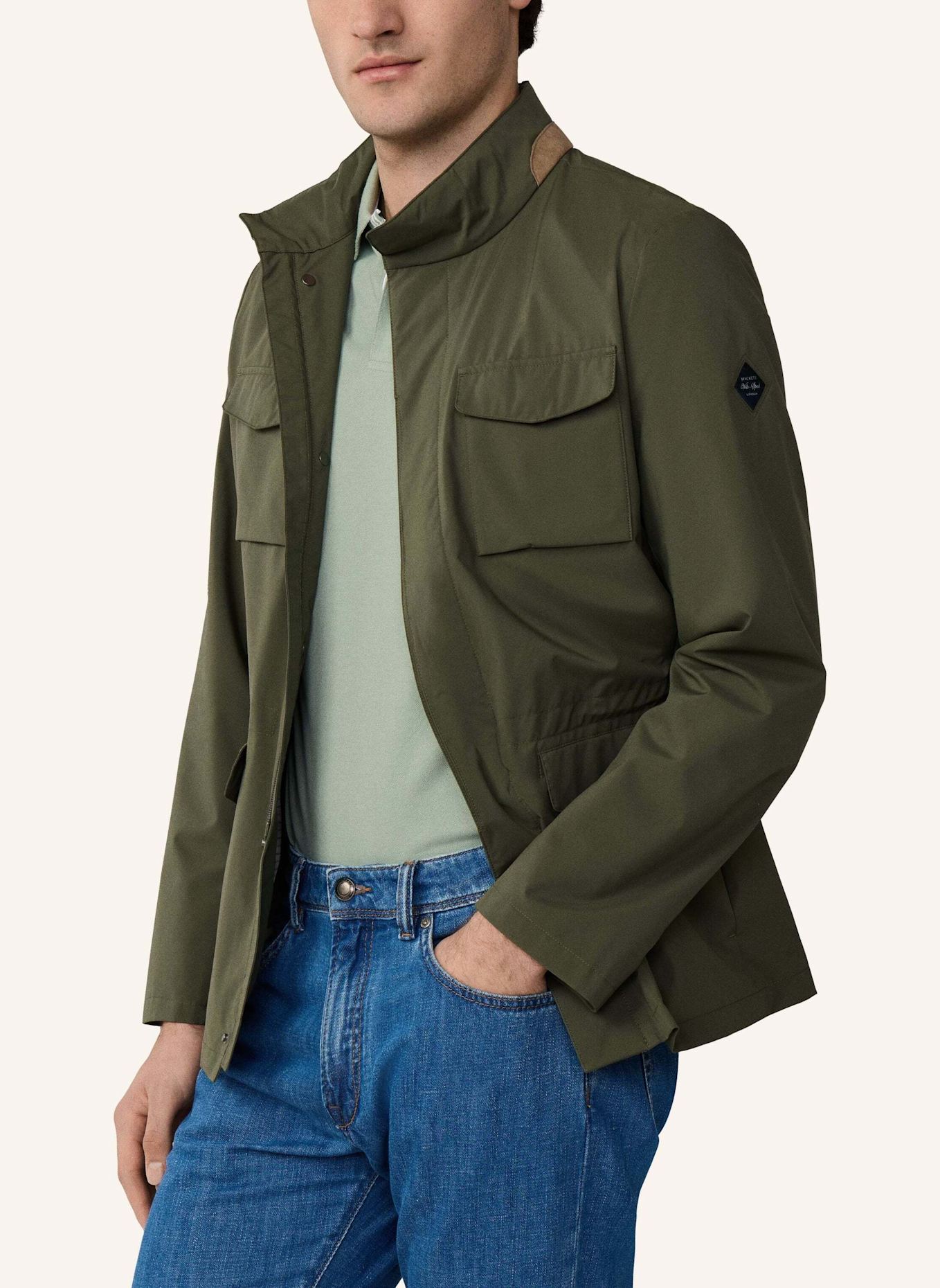 HACKETT LONDON Trench Mantel TECH VELO JKT: GRÜN