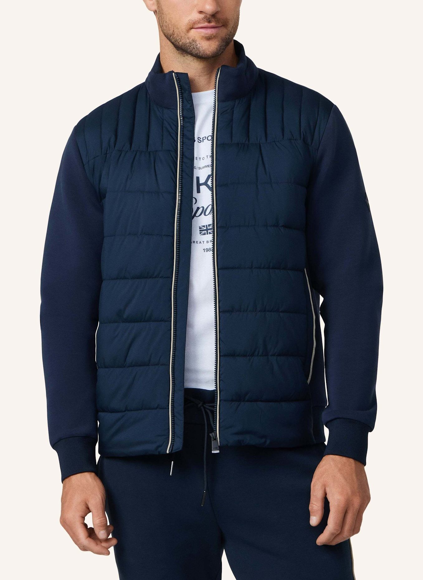 HACKETT LONDON Fieldjacket HS ESTATE HYBRID FZ: DUNKELBLAU
