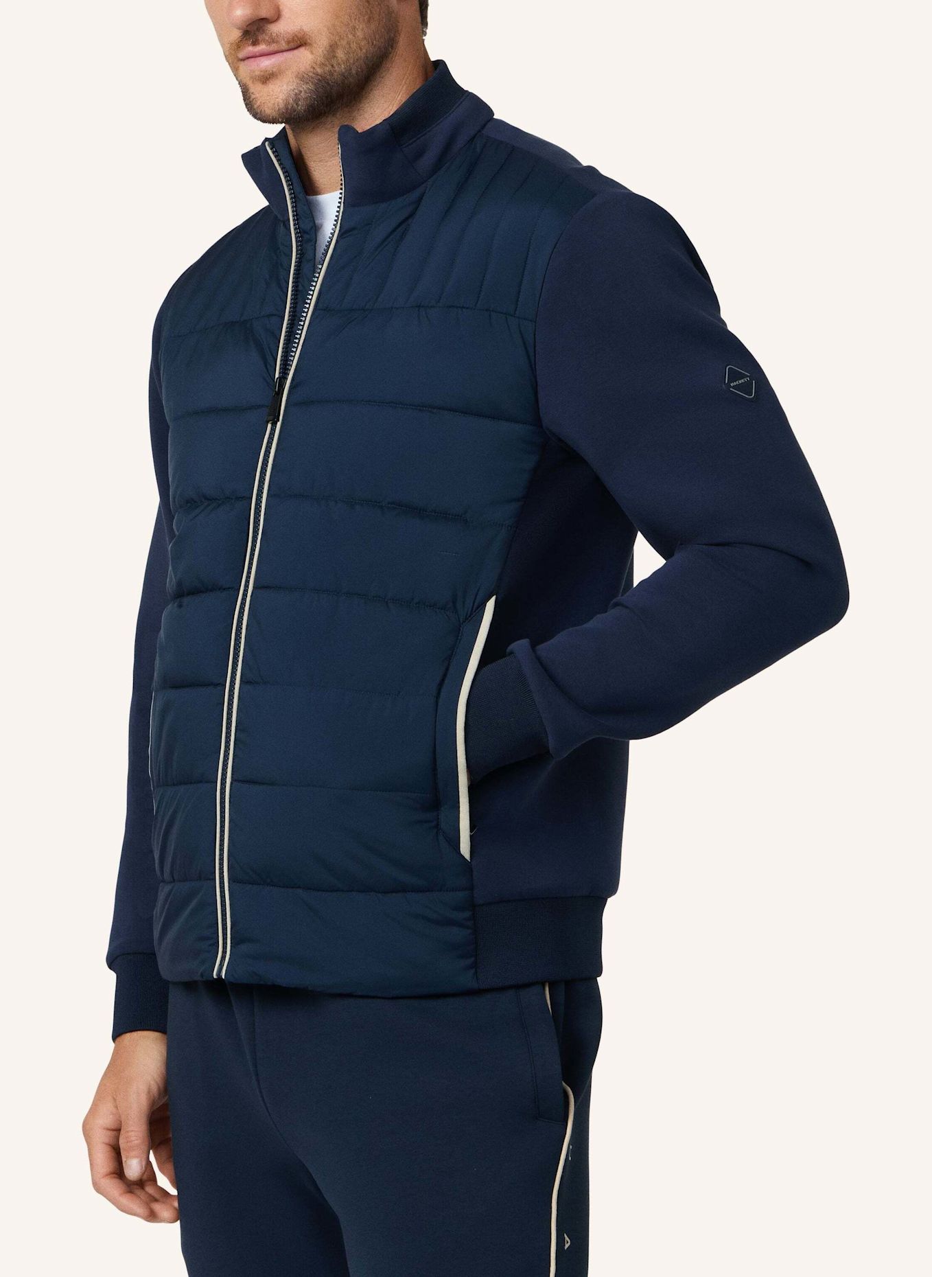 HACKETT LONDON Fieldjacket HS ESTATE HYBRID FZ: DUNKELBLAU