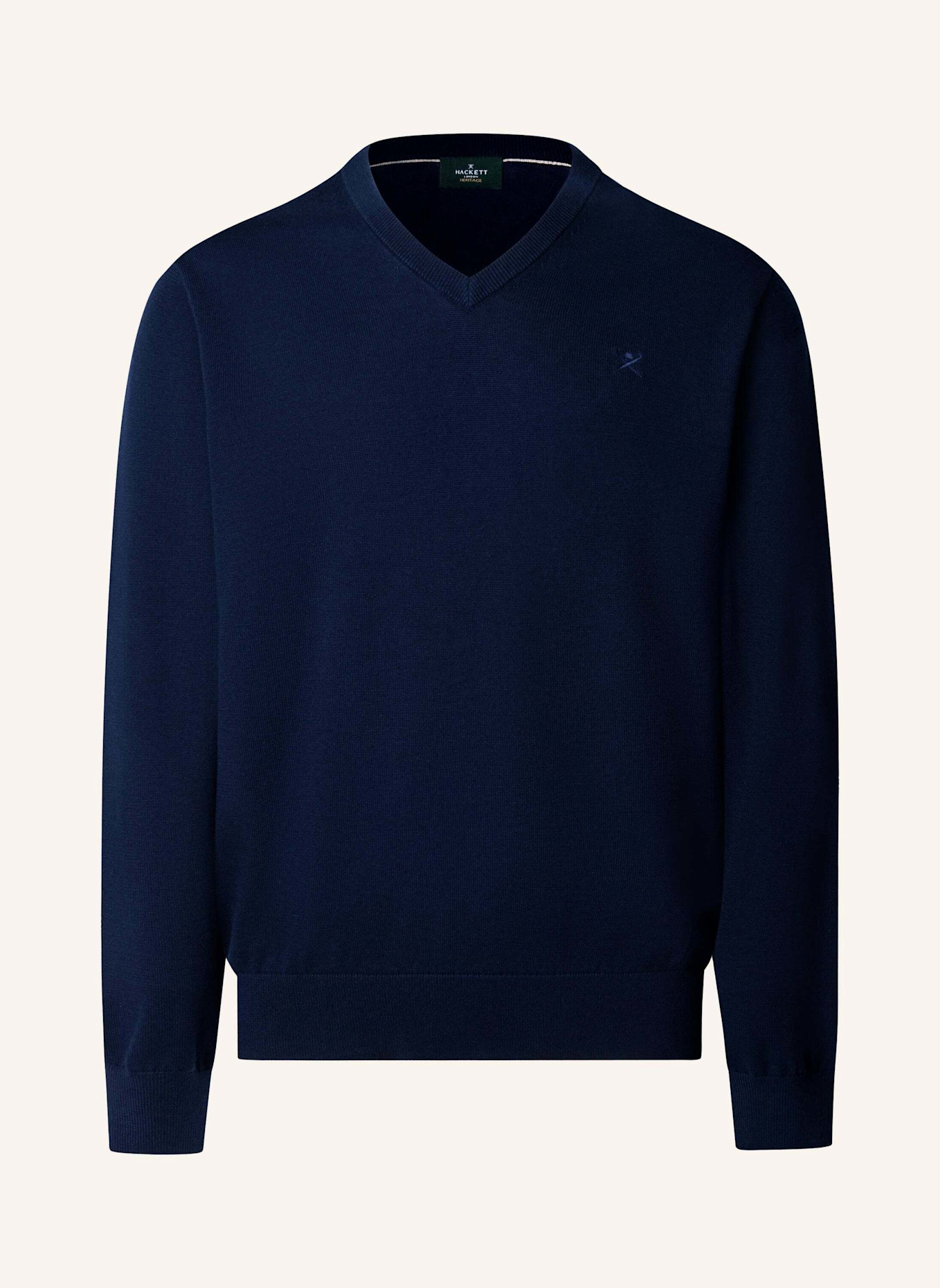 HACKETT LONDON Pullover ESS COTTON V NECK: BLAU
