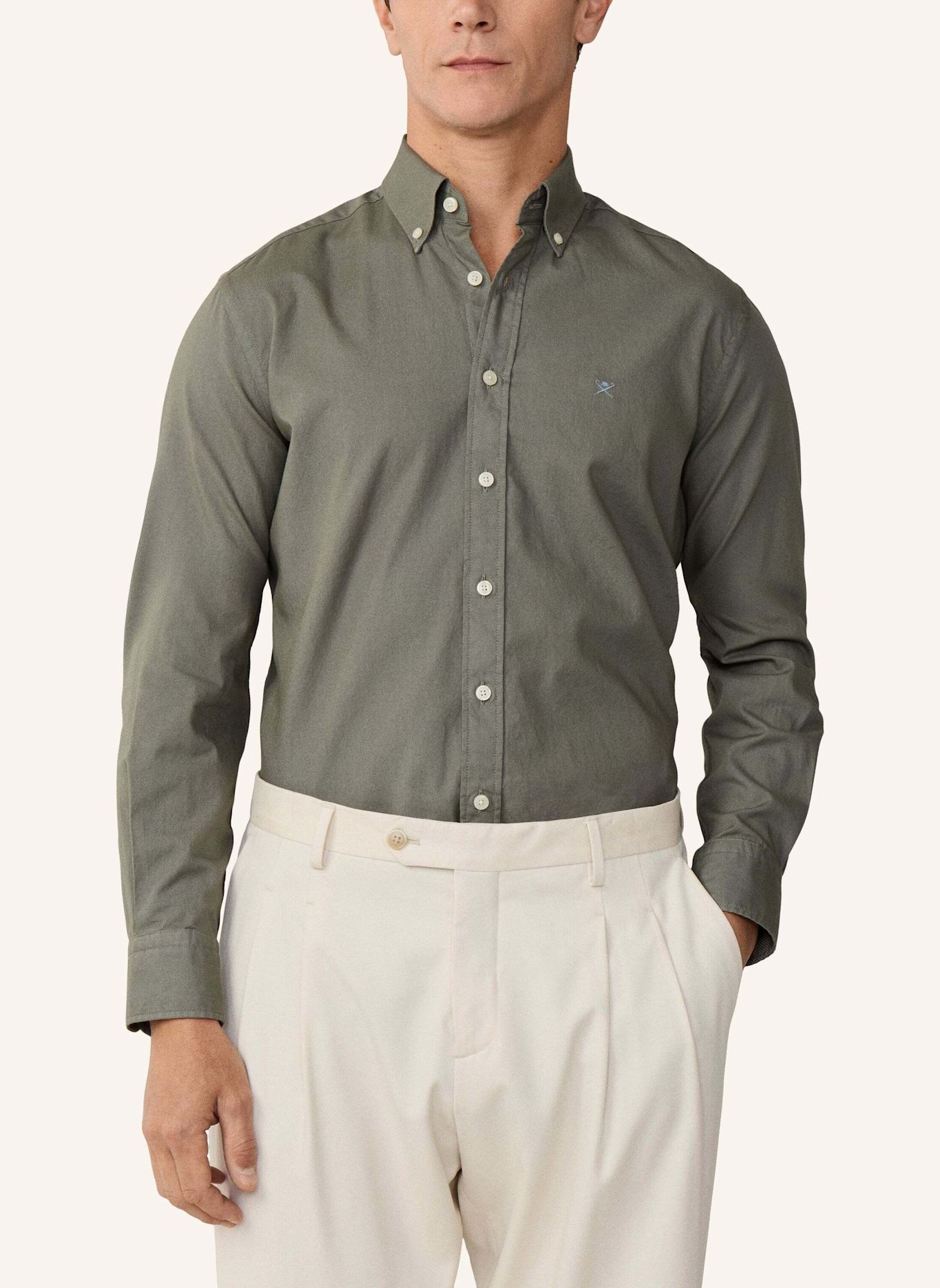 HACKETT LONDON Freizeithemd ESS GMT DYED OXFORD: GRÜN