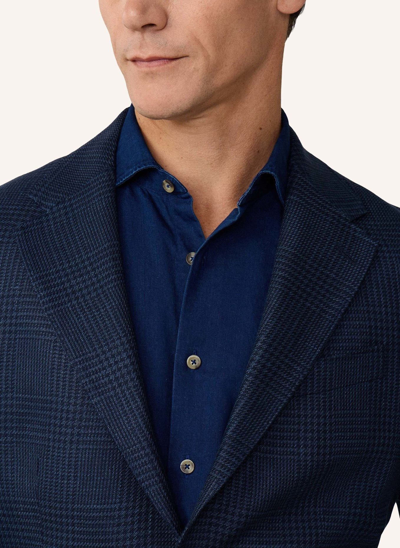 HACKETT LONDON Blazer LINEN WOOL GCHK CC: BLAU
