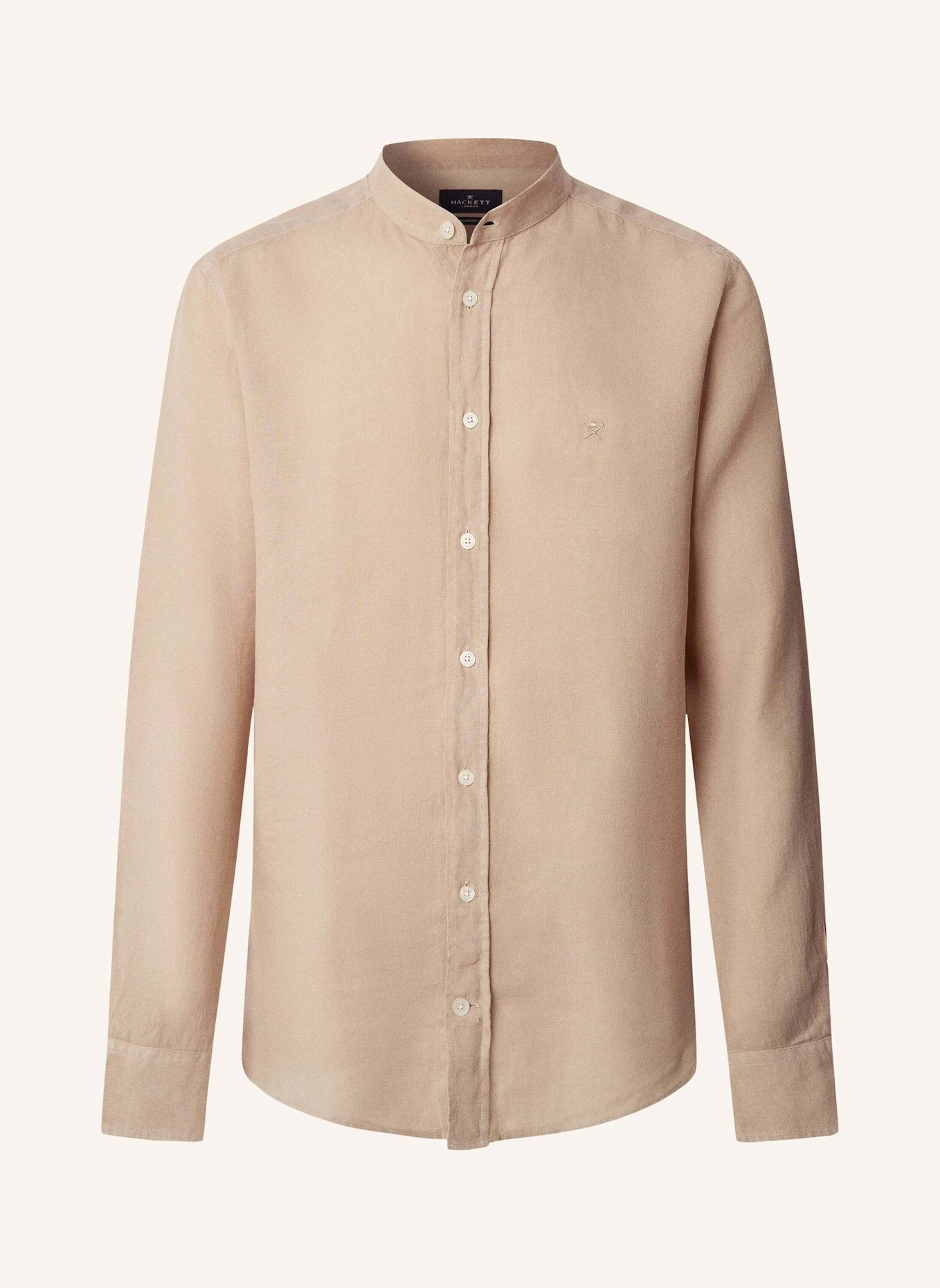 HACKETT LONDON Freizeithemd ESS GMD LINEN PORTER: TAUPE/ HELLBRAUN