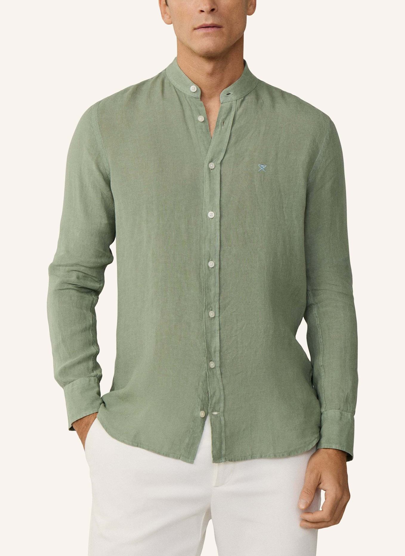 HACKETT LONDON Freizeithemd ESS GMD LINEN PORTER: GRÜN