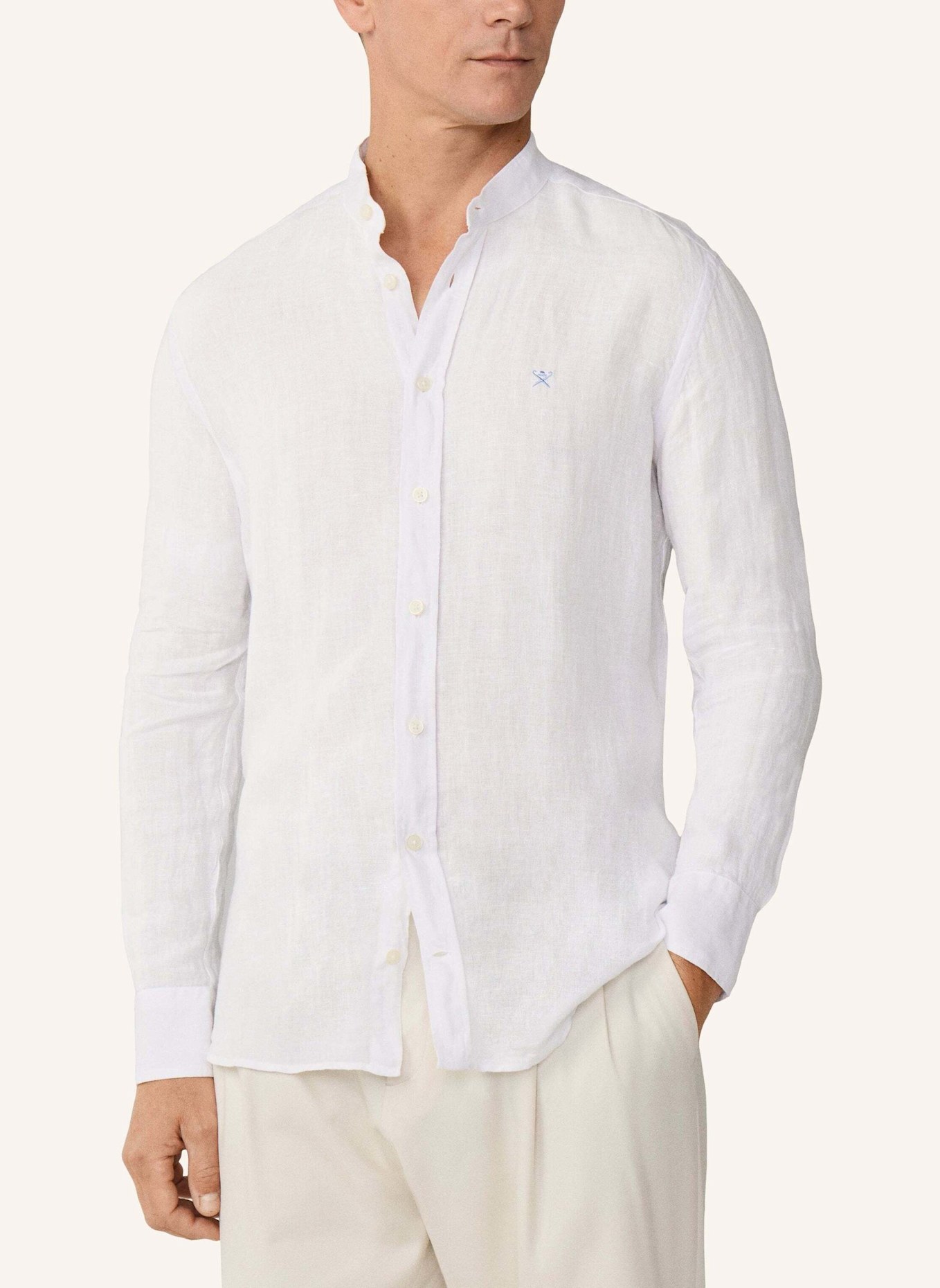 HACKETT LONDON Freizeithemd ESS GMD LINEN PORTER: WEISS