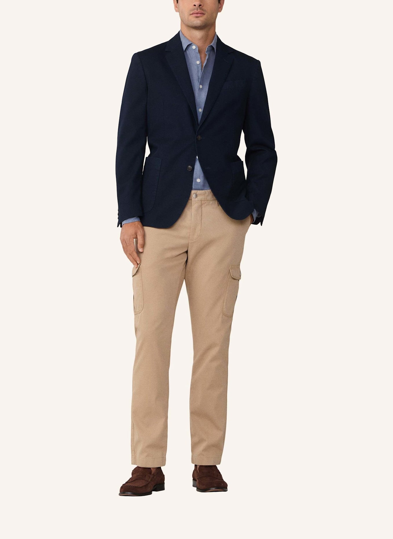 HACKETT LONDON Sakko GMD LW TEXTURE CC: BLAU