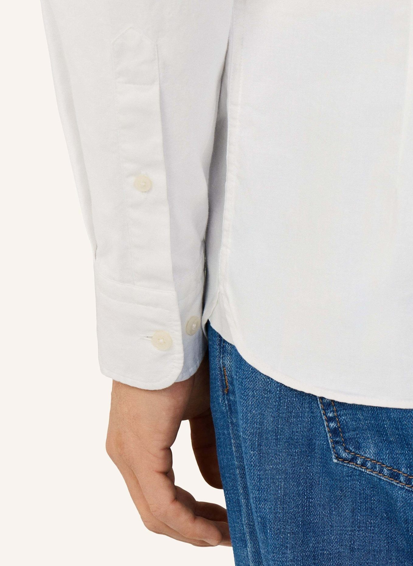 HACKETT LONDON Freizeithemd ESS GMT DYED OXFORD: WEISS