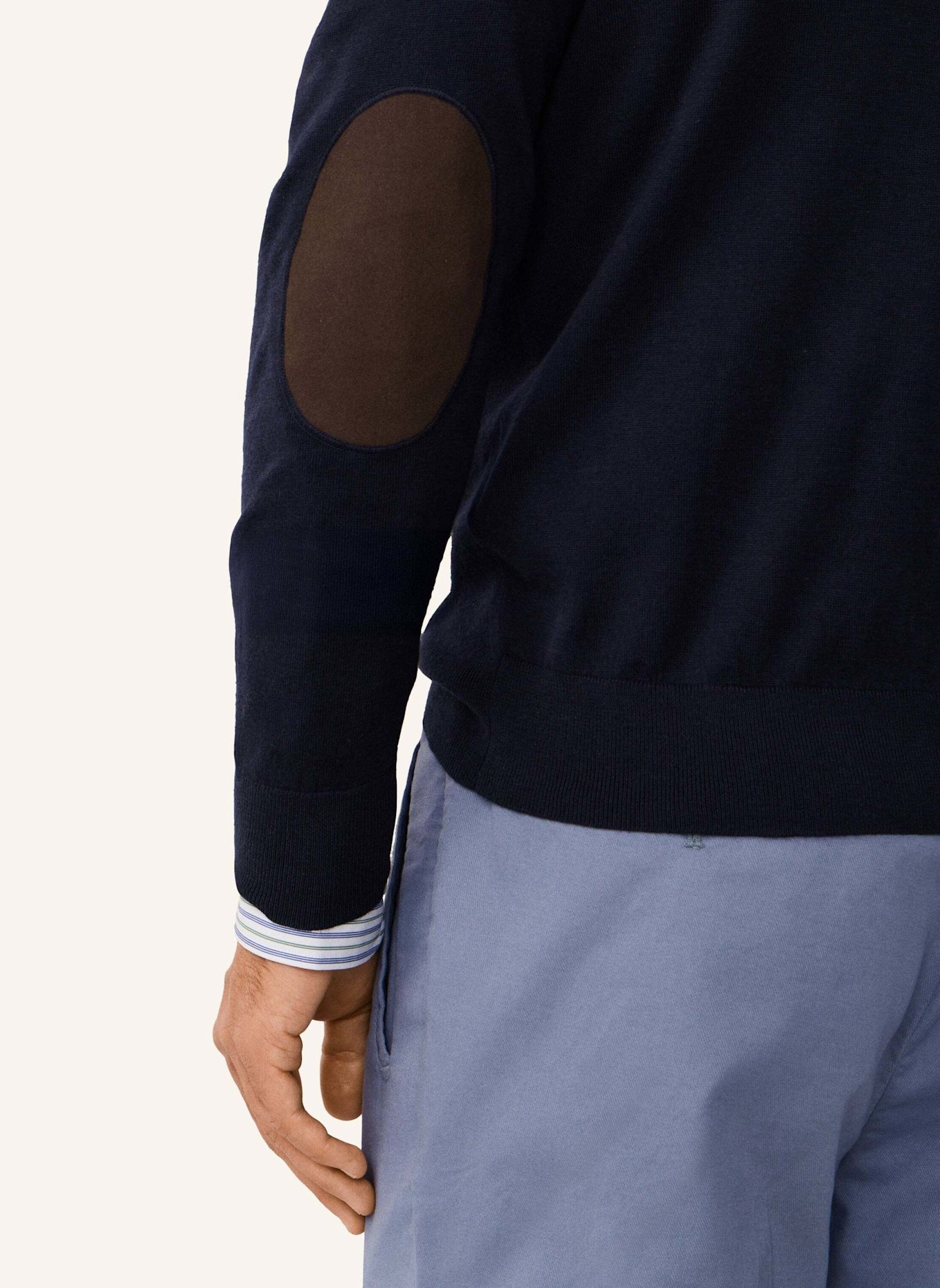 HACKETT LONDON Pullover COTTON CASH CREW: BLAU