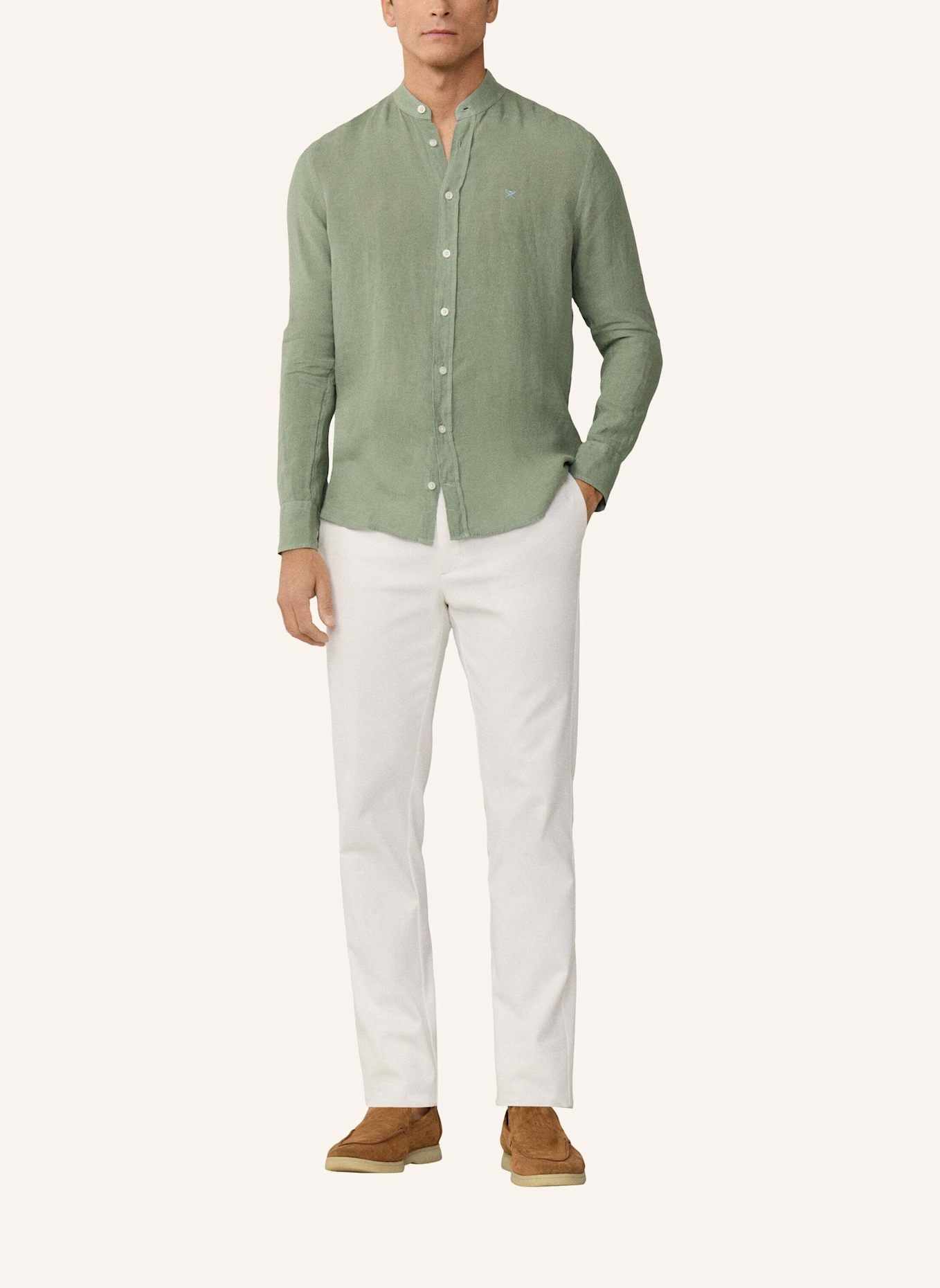 HACKETT LONDON Freizeithemd ESS GMD LINEN PORTER: GRÜN