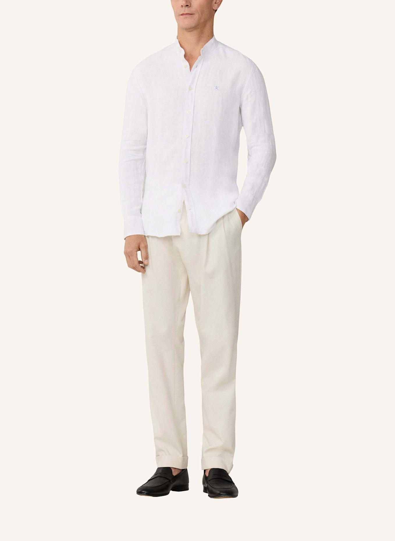 HACKETT LONDON Freizeithemd ESS GMD LINEN PORTER: WEISS