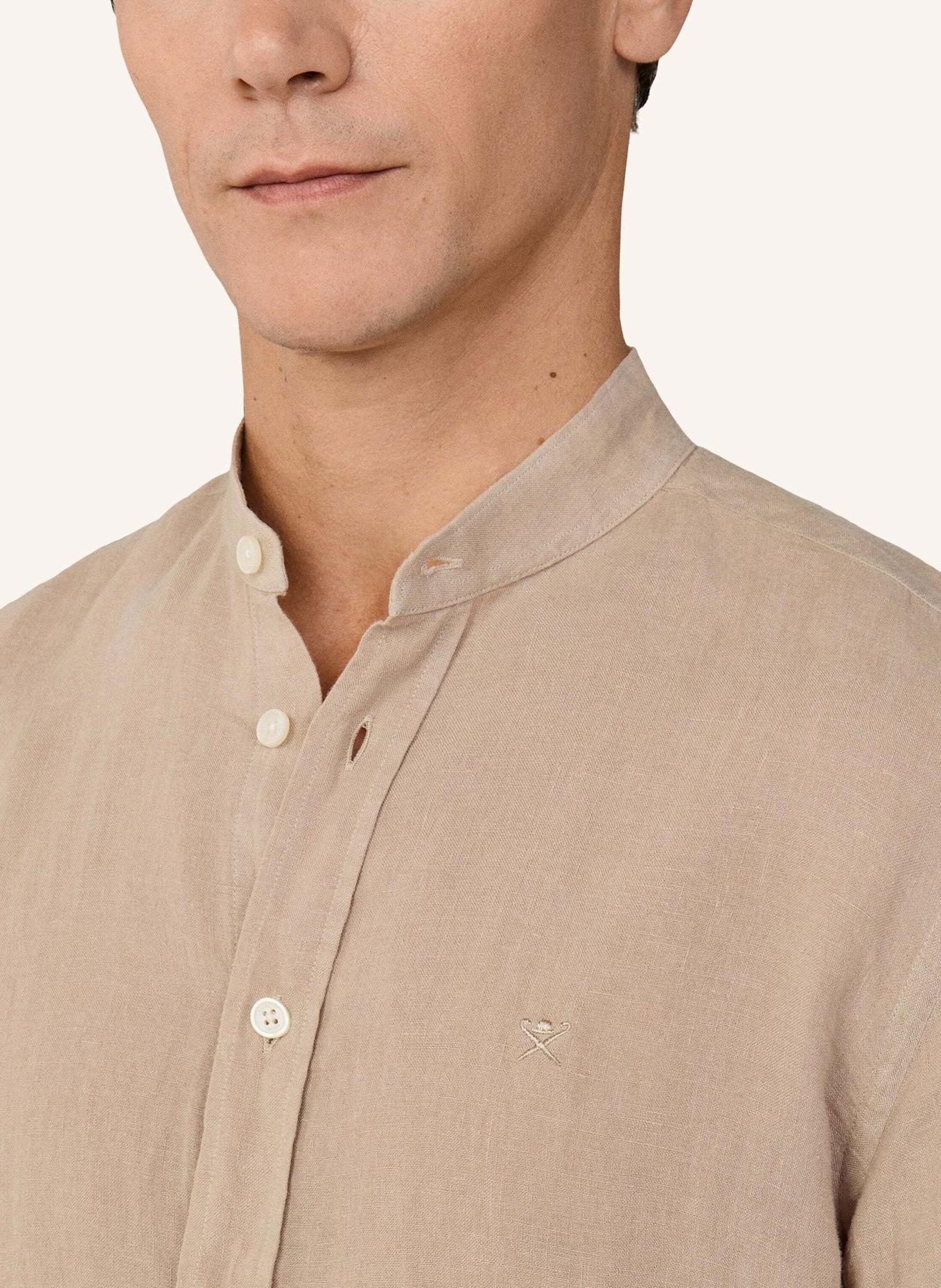 HACKETT LONDON Freizeithemd ESS GMD LINEN PORTER: TAUPE/ HELLBRAUN