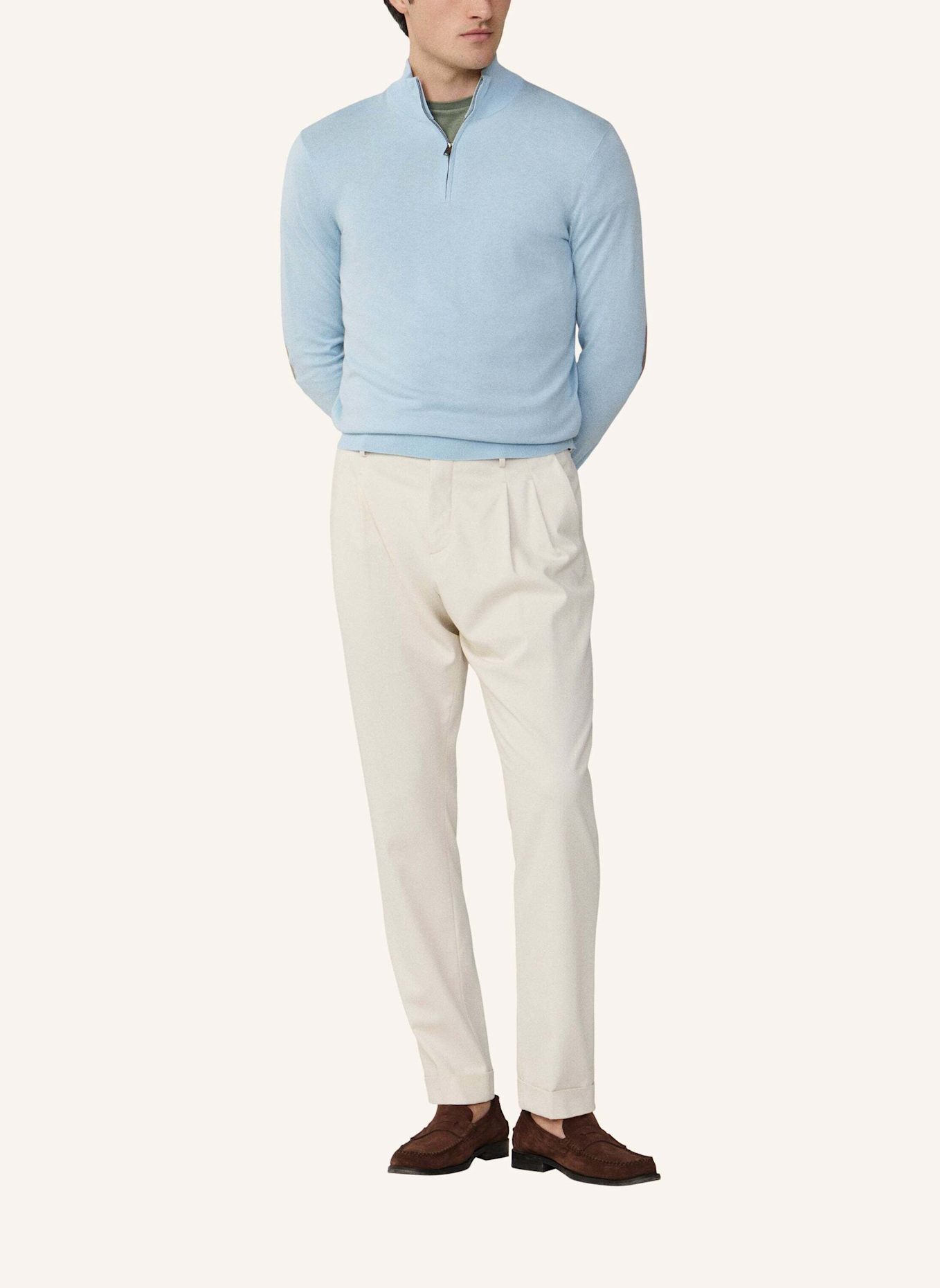 HACKETT LONDON Pullover COTTON CASH HZIP: BLAU