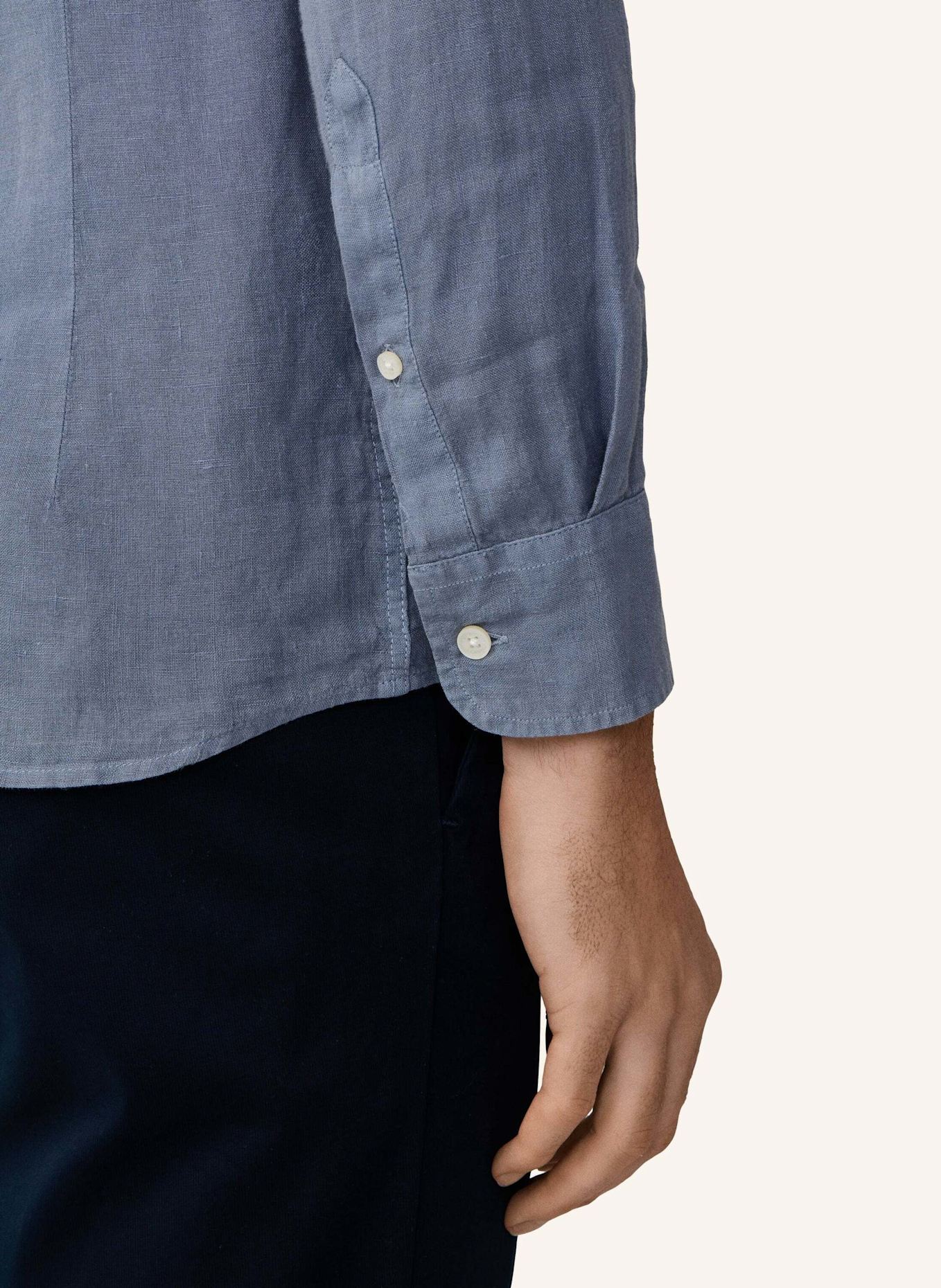 HACKETT LONDON Freizeithemd ESS GMD LINEN PORTER: BLAU