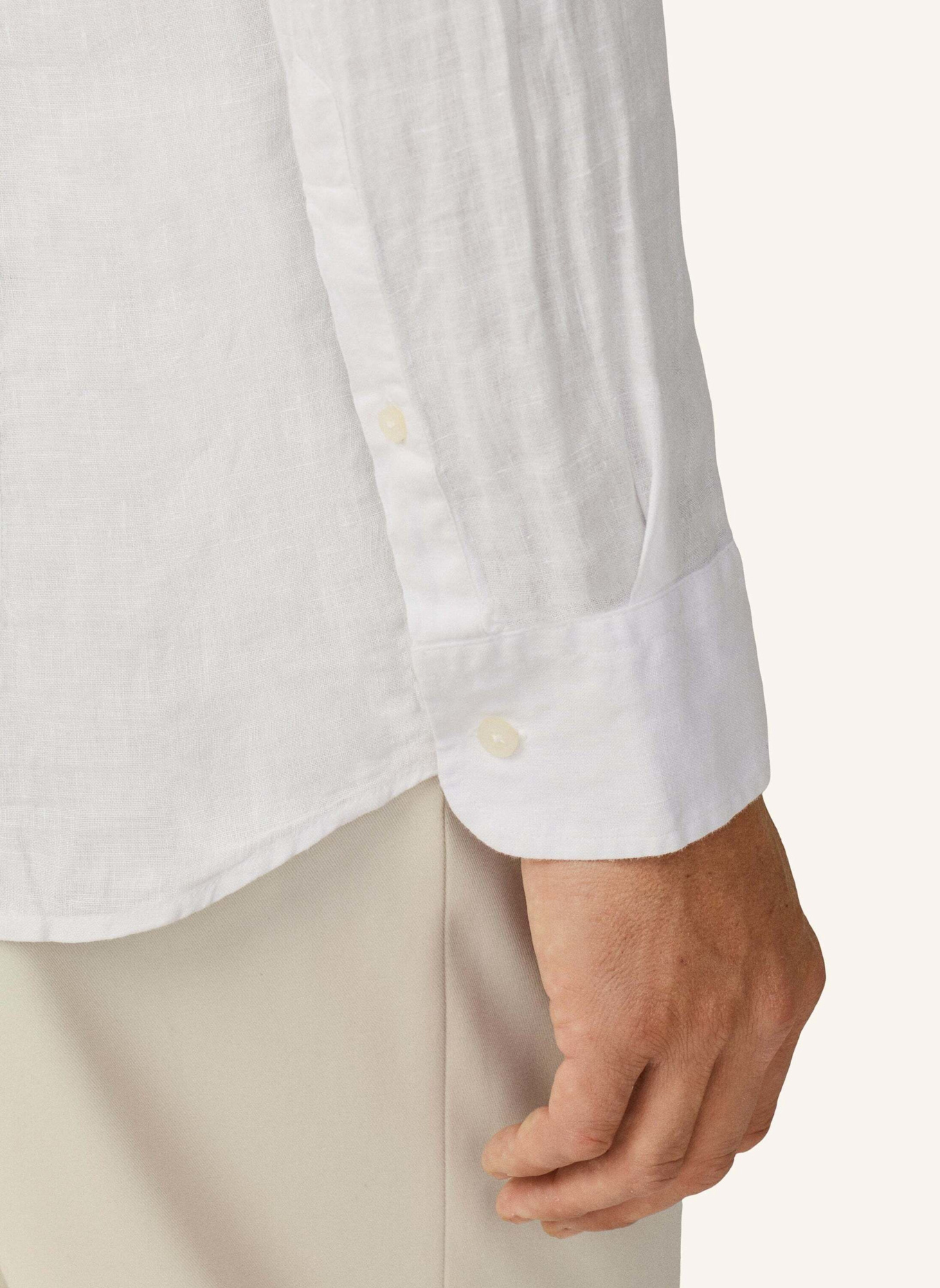 HACKETT LONDON Freizeithemd ESS GMD LINEN PORTER: WEISS