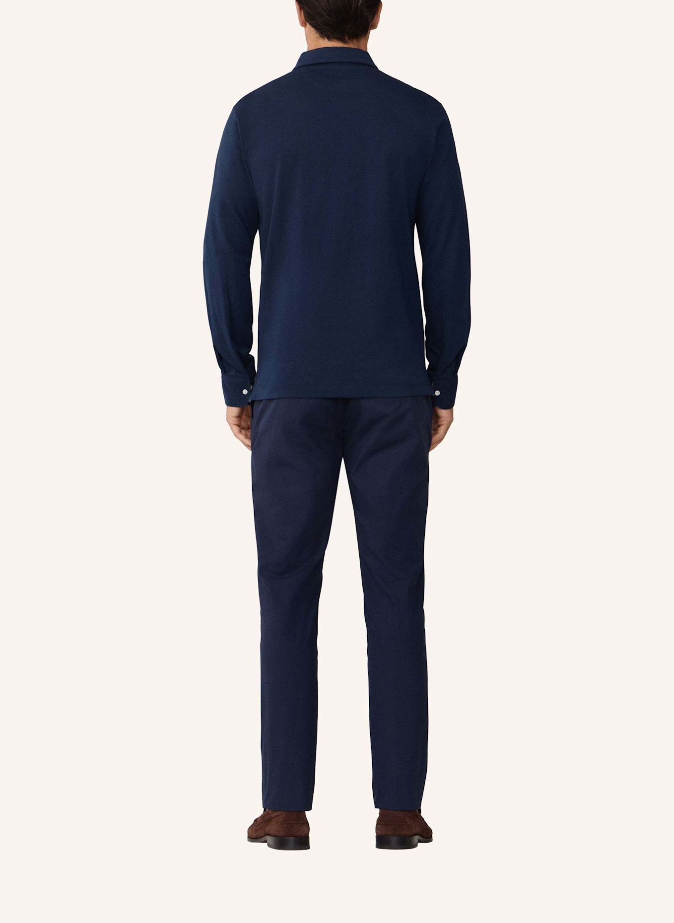 HACKETT LONDON Poloshirt MULTI TRIM JERSEY LS: BLAU