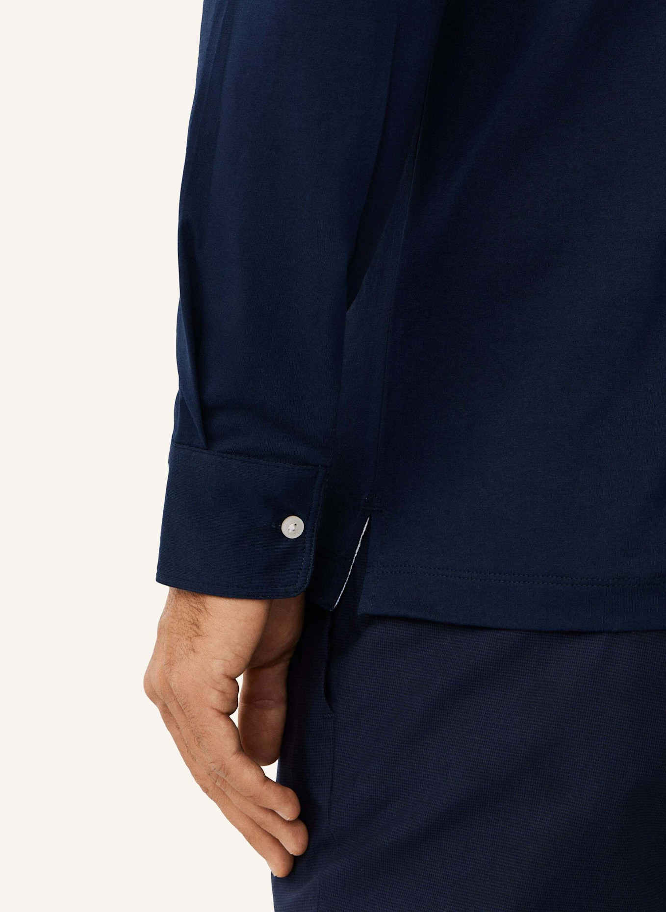 HACKETT LONDON Poloshirt MULTI TRIM JERSEY LS: BLAU