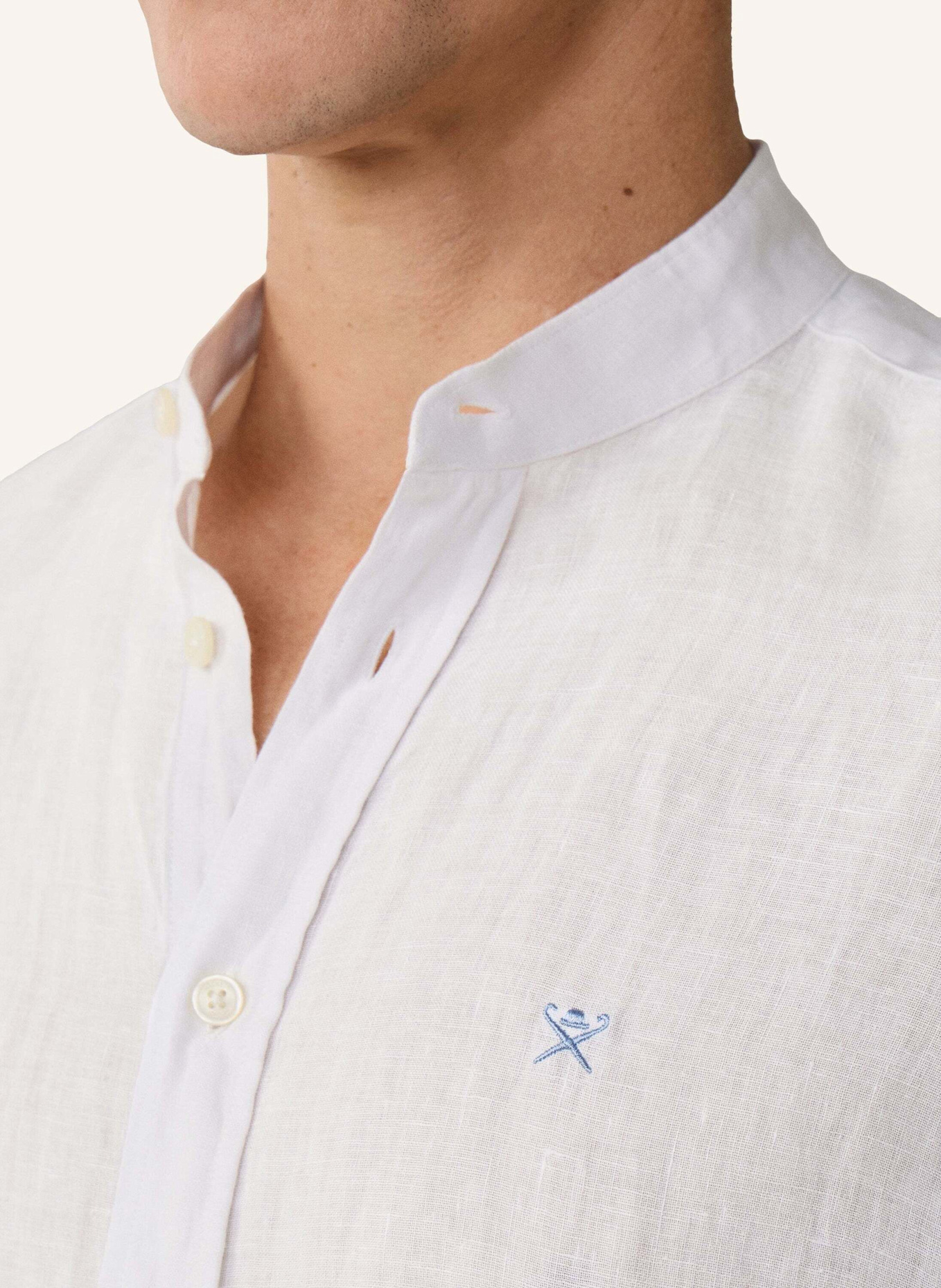 HACKETT LONDON Freizeithemd ESS GMD LINEN PORTER: WEISS