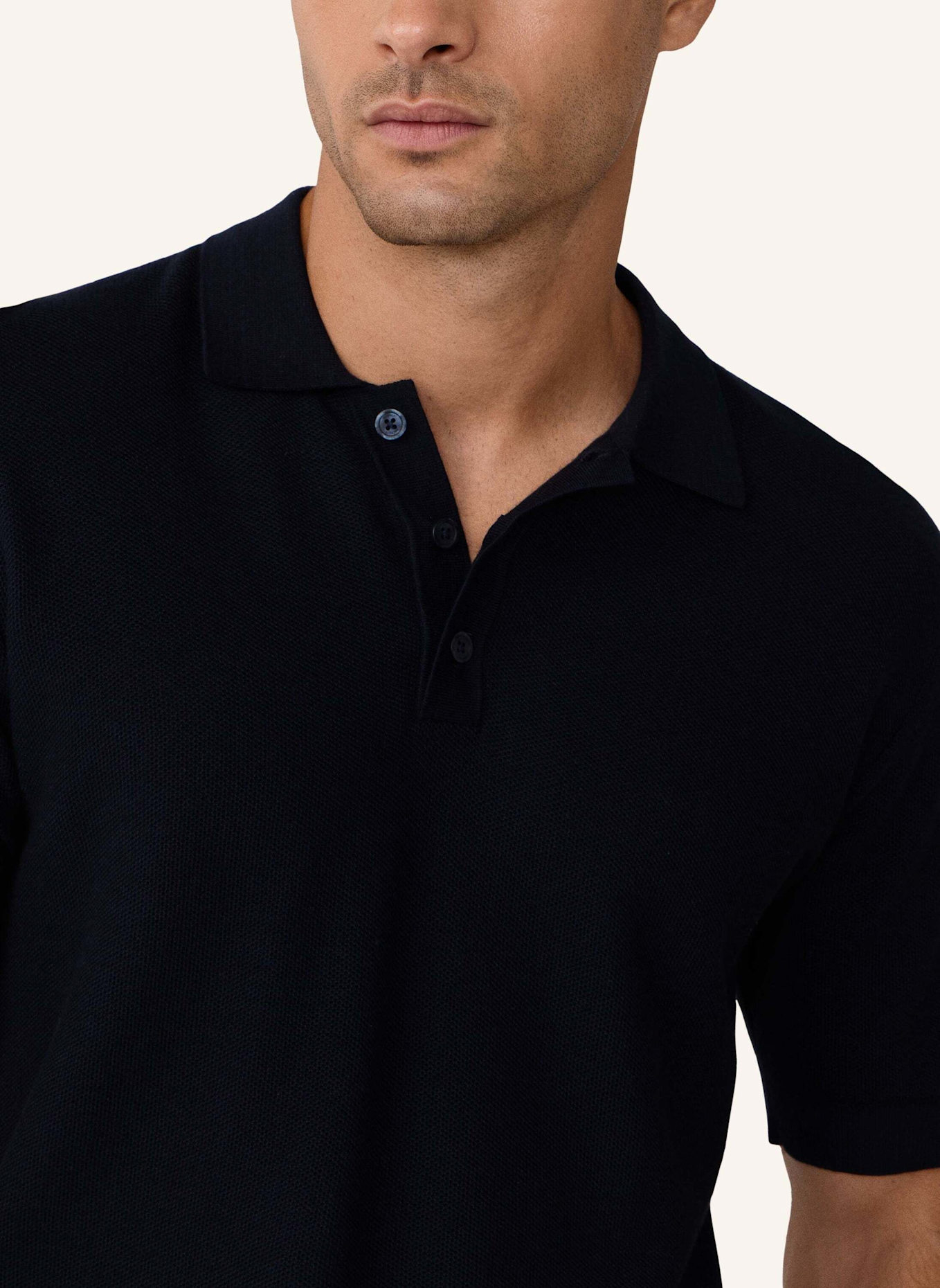 HACKETT LONDON Poloshirt HONEYCOMB SS POLO: BLAU