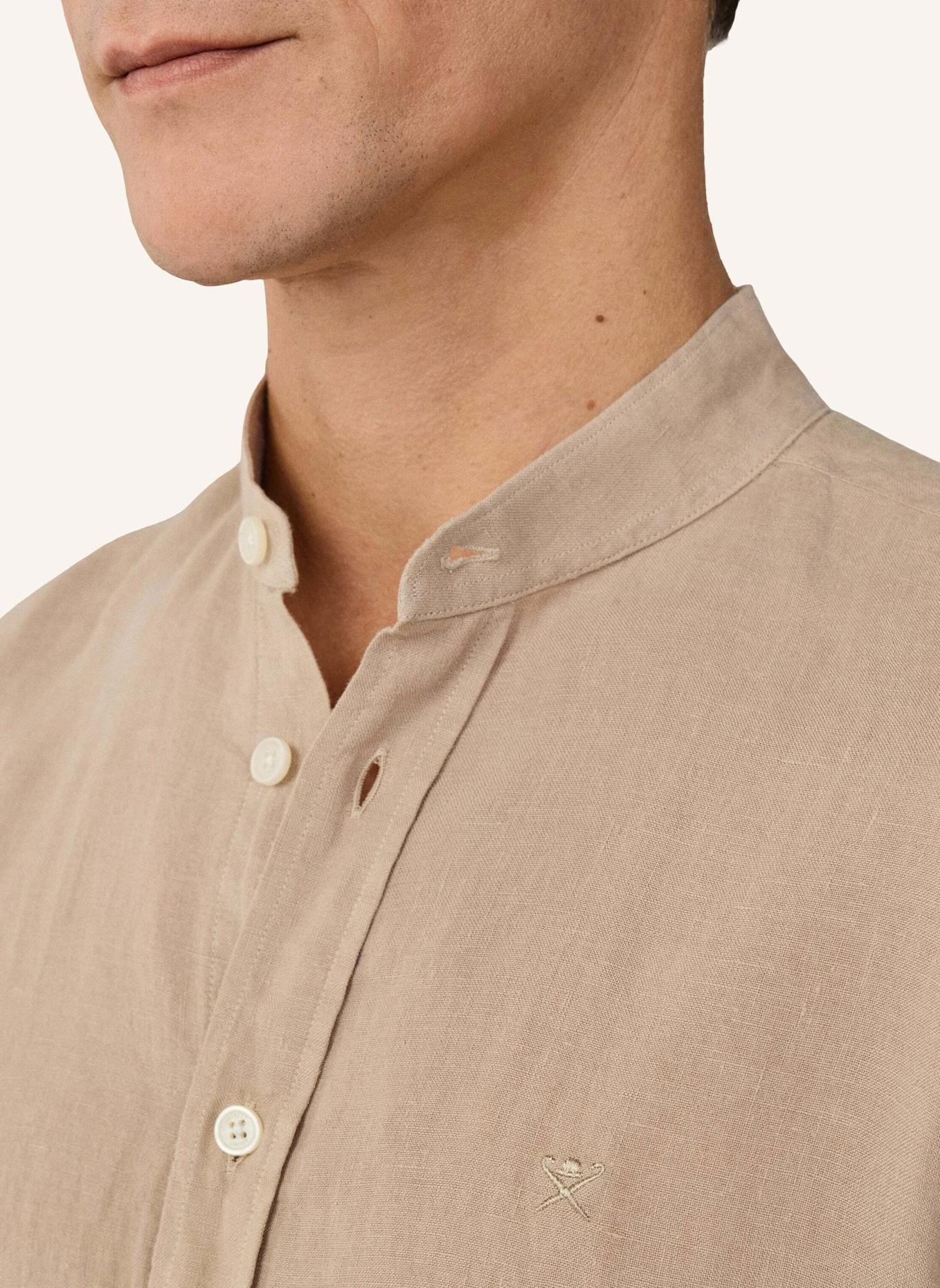 HACKETT LONDON Freizeithemd ESS GMD LINEN PORTER: TAUPE/ HELLBRAUN