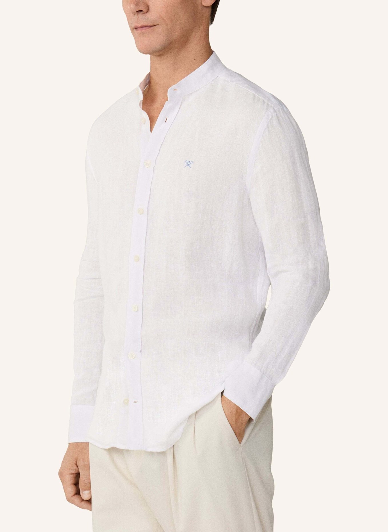 HACKETT LONDON Freizeithemd ESS GMD LINEN PORTER: WEISS