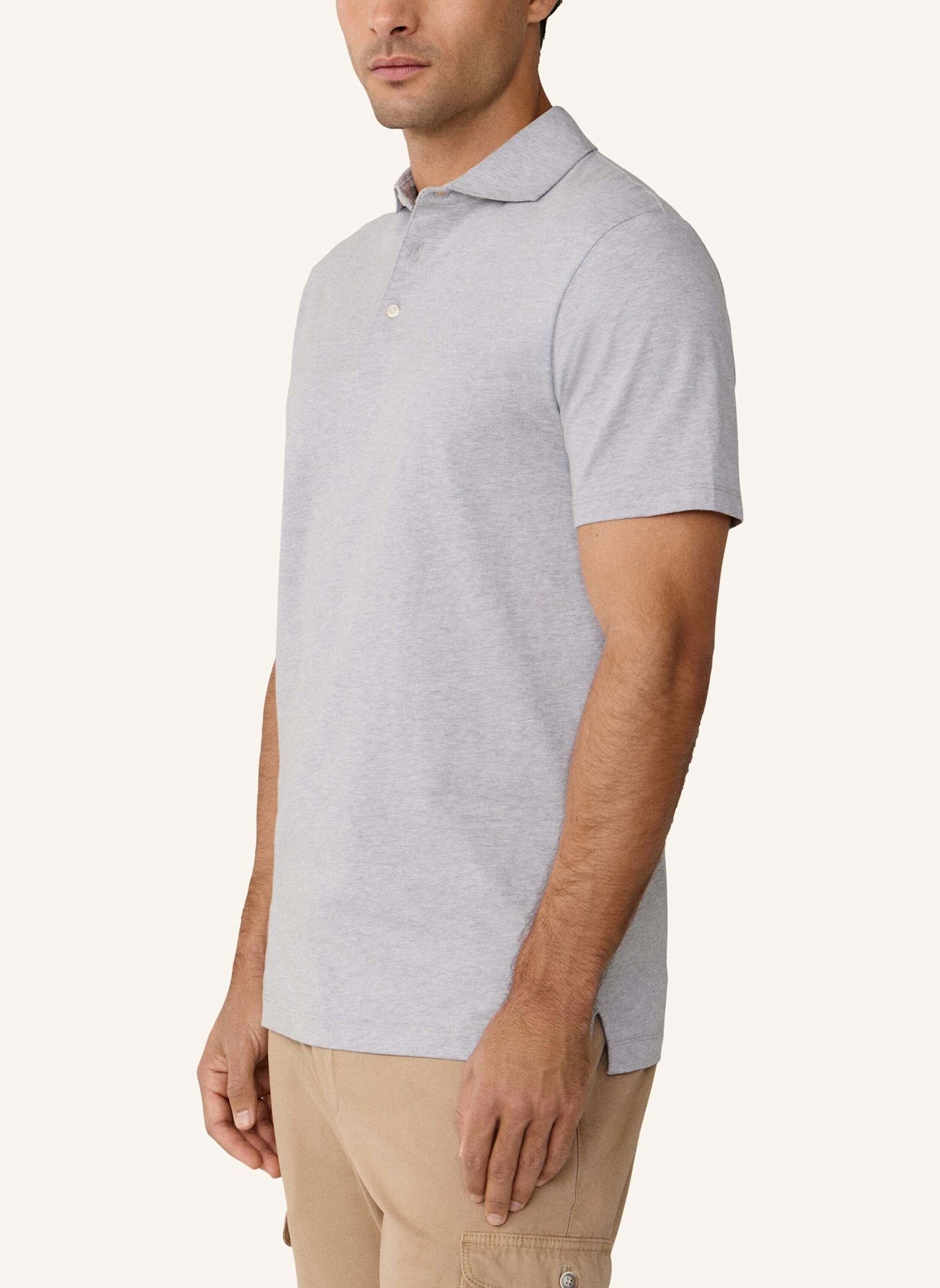 HACKETT LONDON Poloshirt PIMA COTTON POLO: HELLGRAU