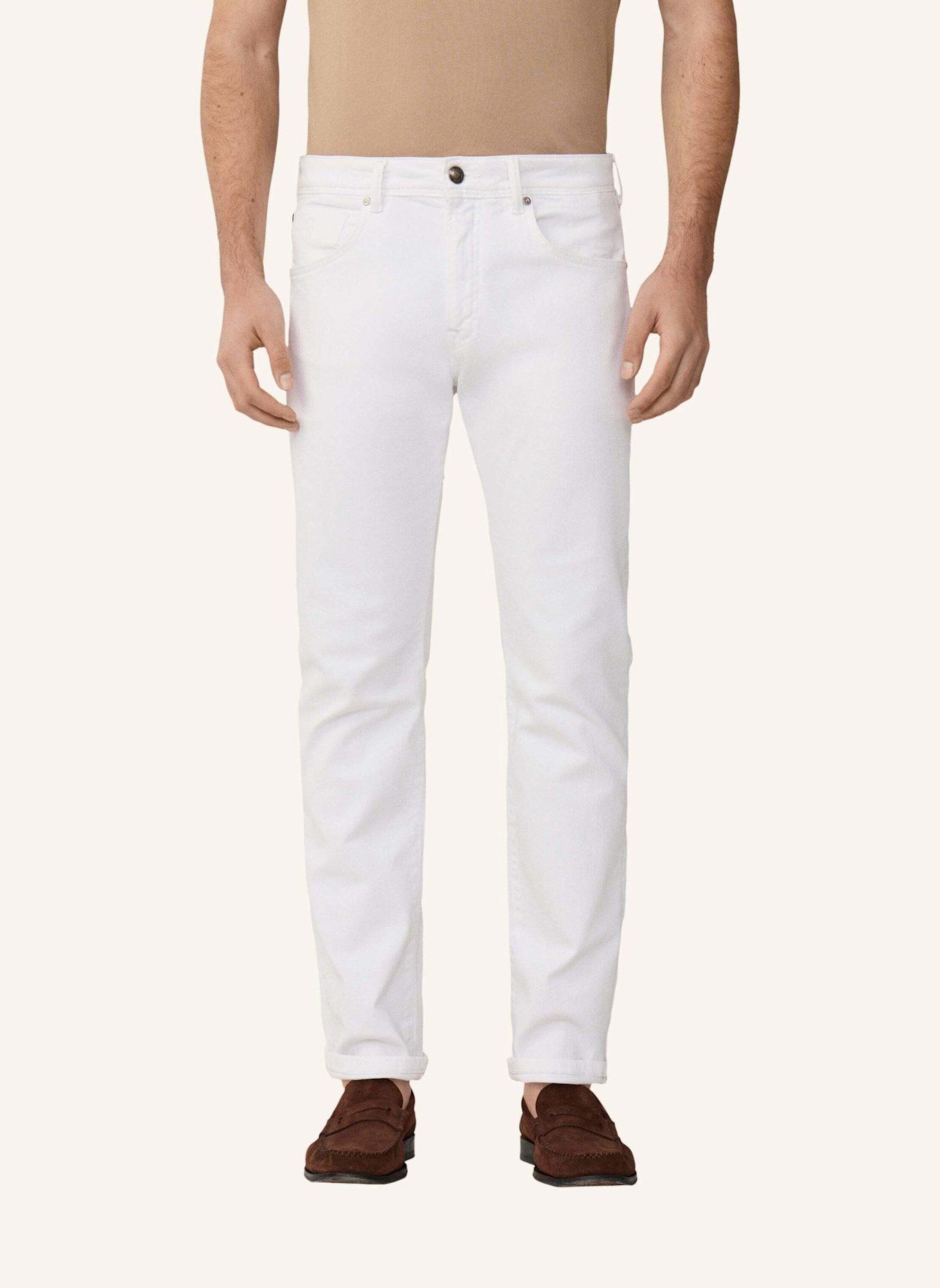 HACKETT LONDON Jeans Overall WHITE DENIM: WEISS