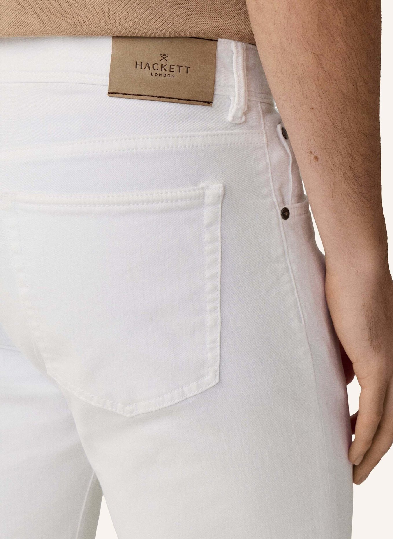 HACKETT LONDON Jeans Overall WHITE DENIM: WEISS