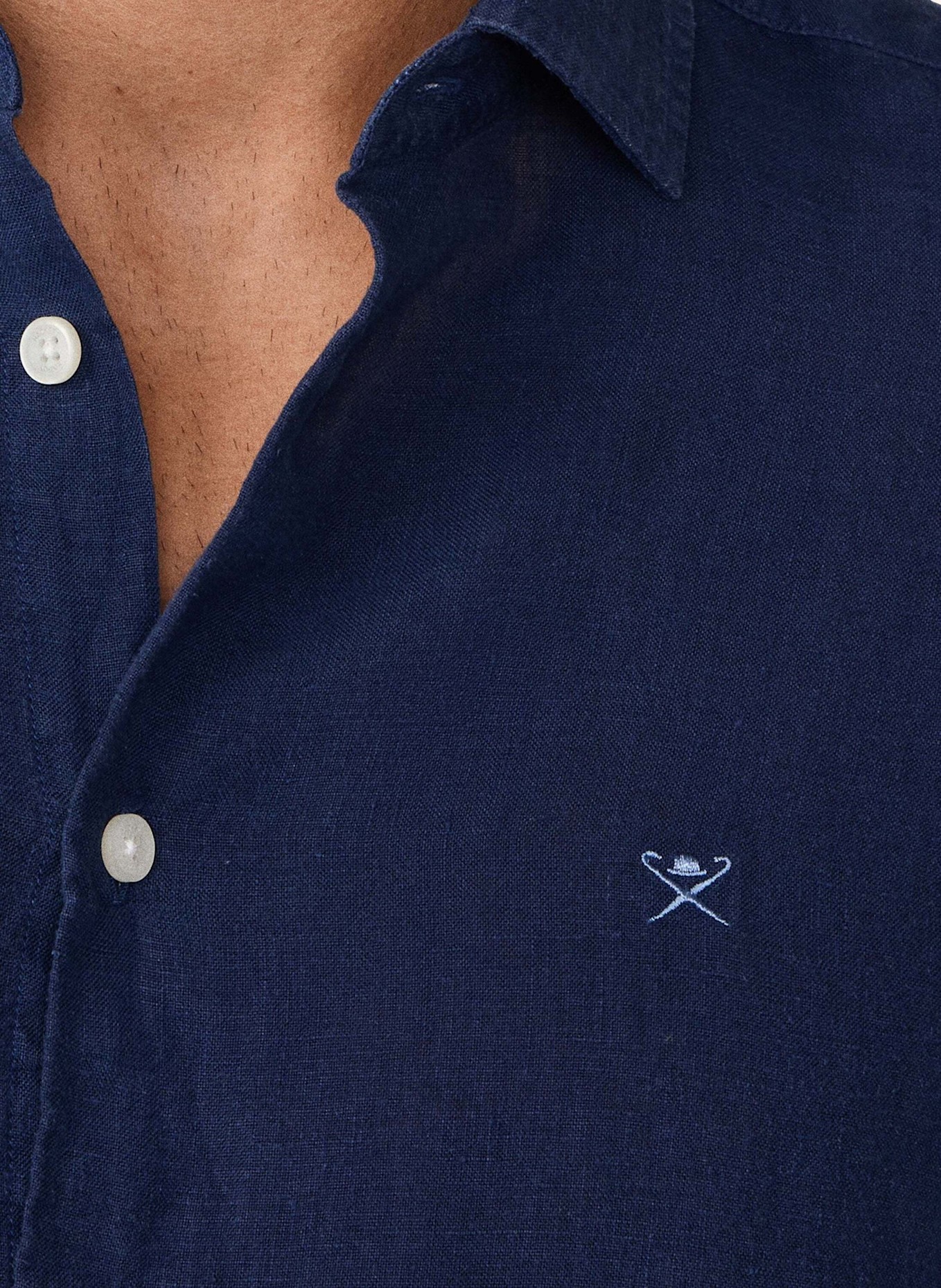 HACKETT LONDON Freizeithemd GMD LINEN SS: BLAU