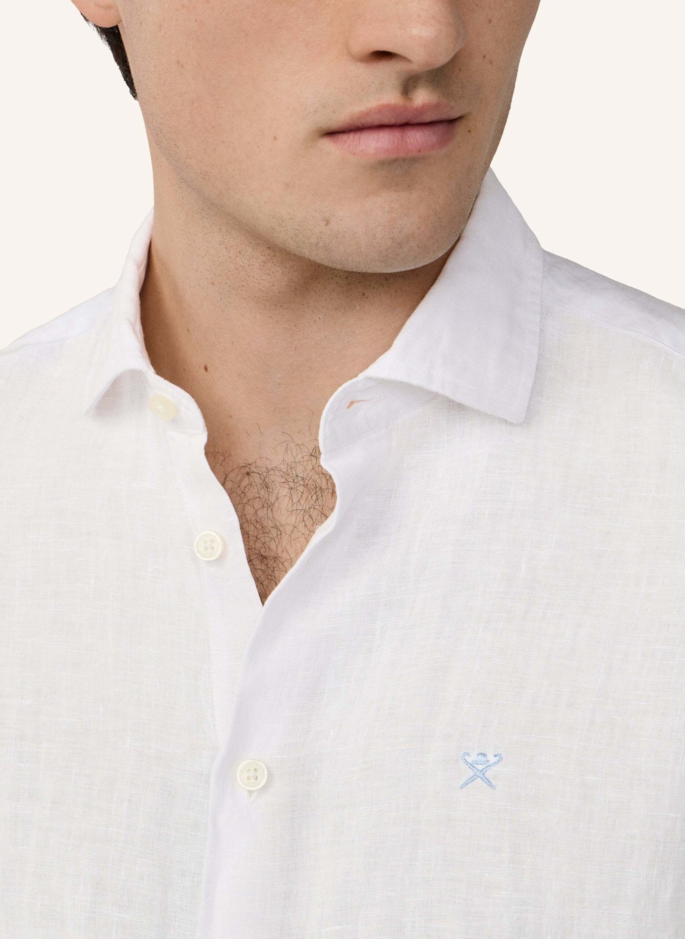HACKETT LONDON Freizeithemd GMD LINEN SS: WEISS