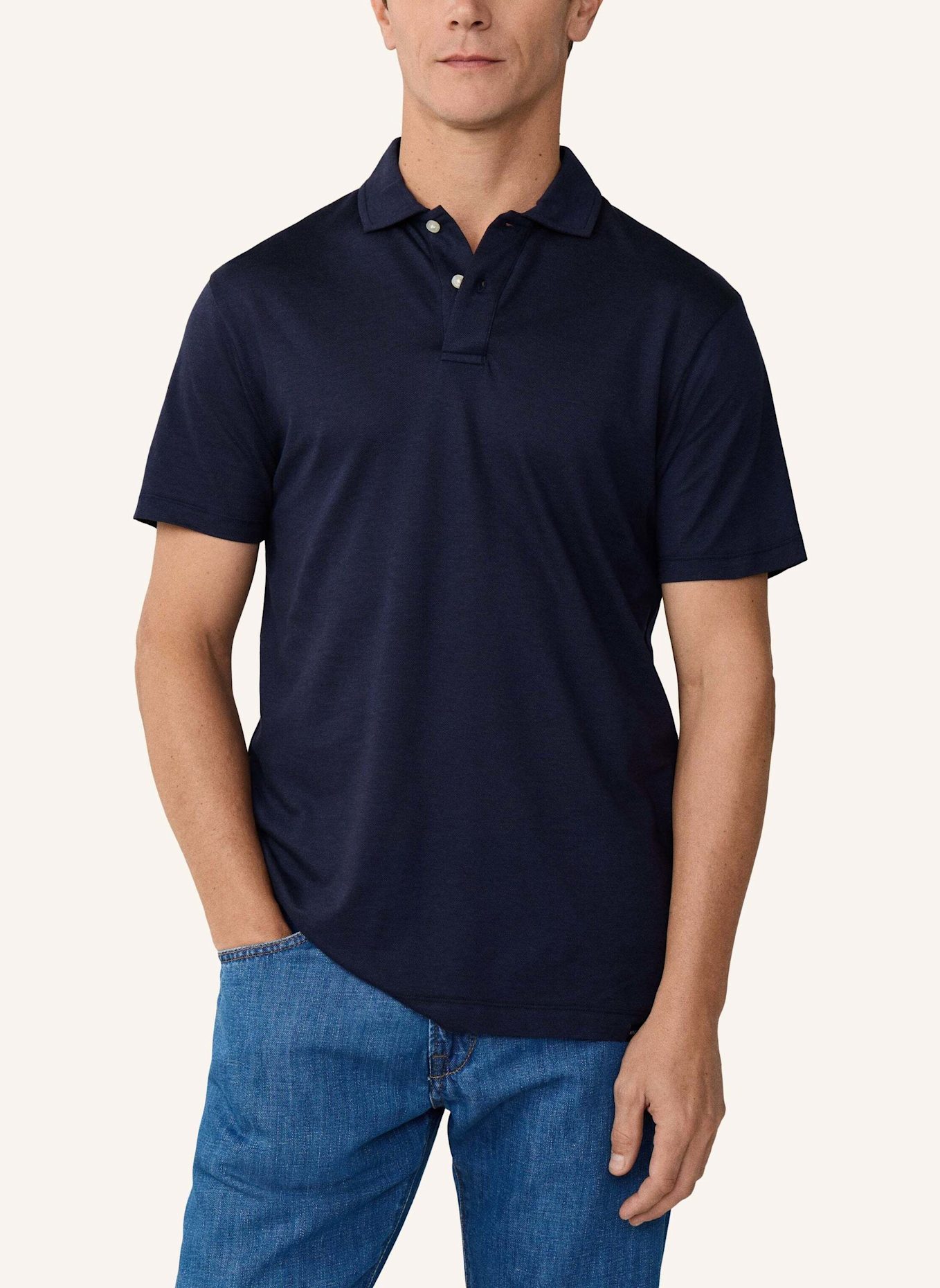 HACKETT LONDON Poloshirt TRAVEL PIQUE POLO: BLAU