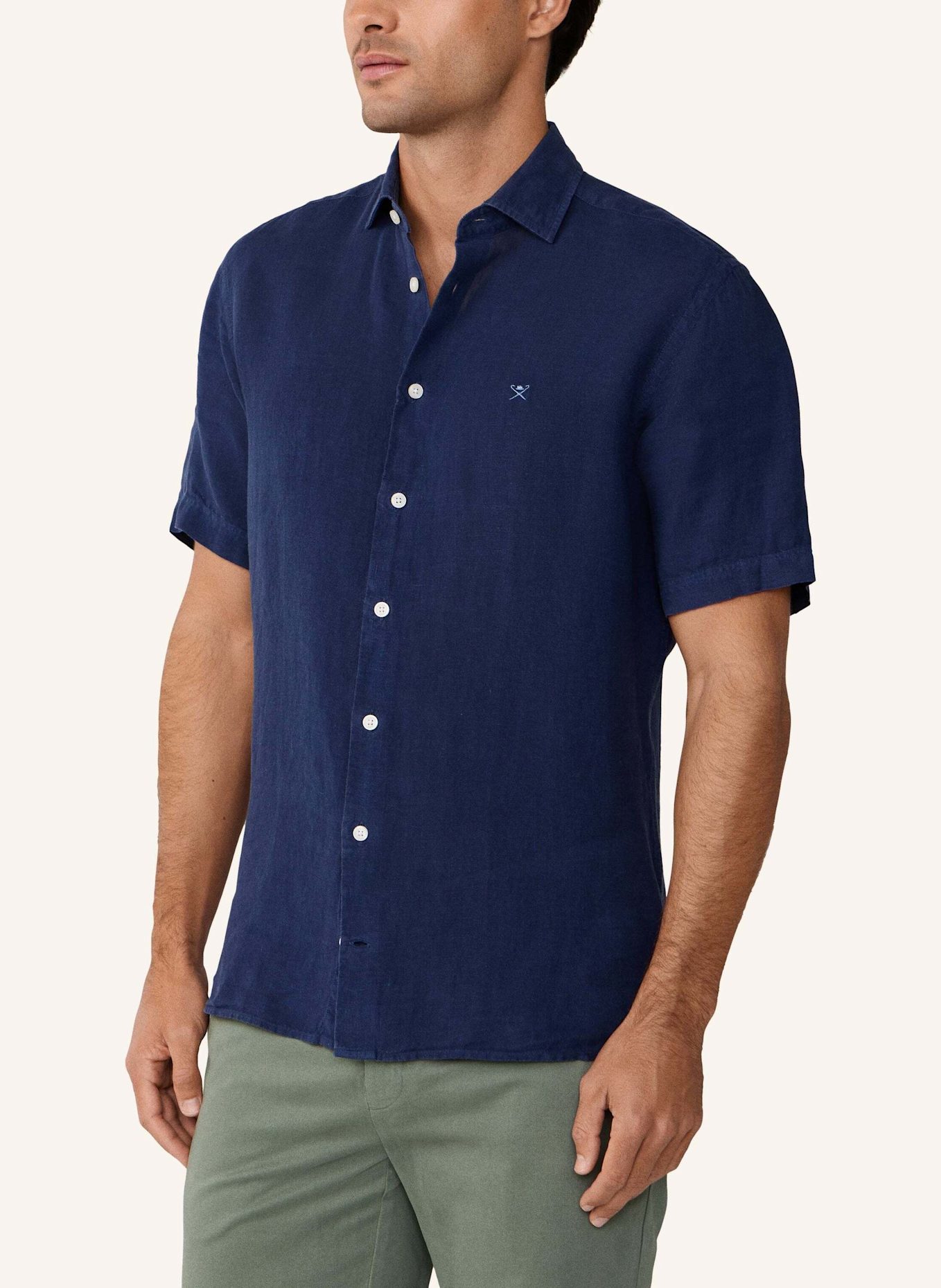 HACKETT LONDON Freizeithemd GMD LINEN SS: BLAU
