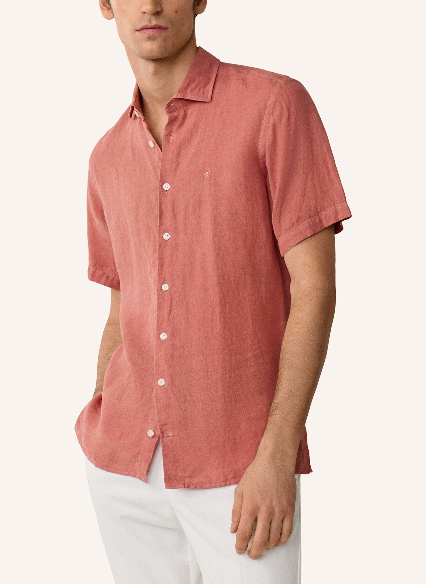HACKETT LONDON Freizeithemd GMD LINEN SS: ROT