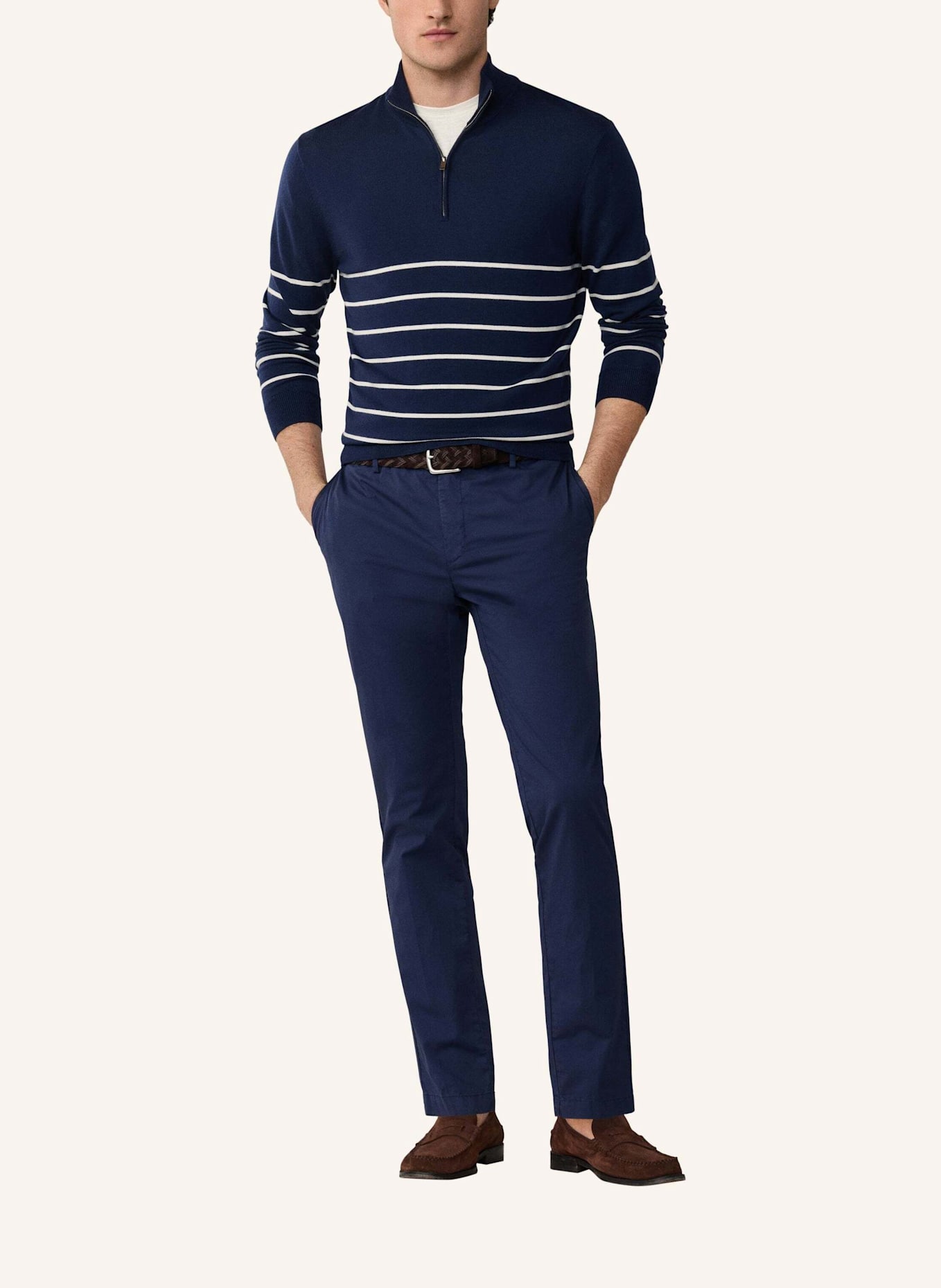 HACKETT LONDON Chino ULTRA LW CHINO: BLAU