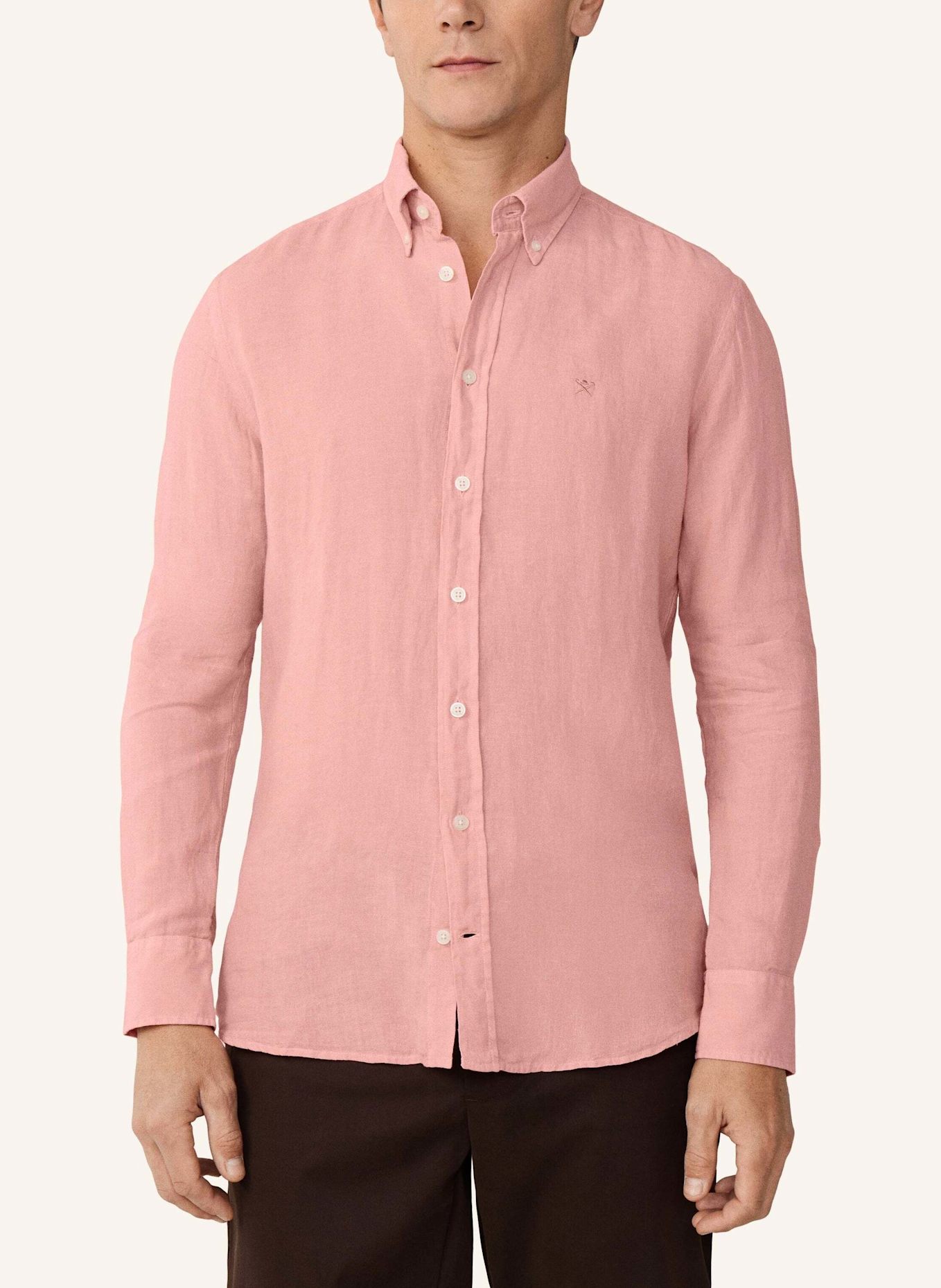 HACKETT LONDON Freizeithemd ESS GMD LINEN BRPT: ROSA