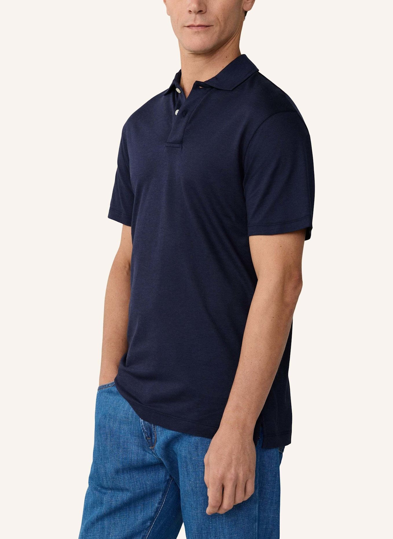 HACKETT LONDON Poloshirt TRAVEL PIQUE POLO: BLAU