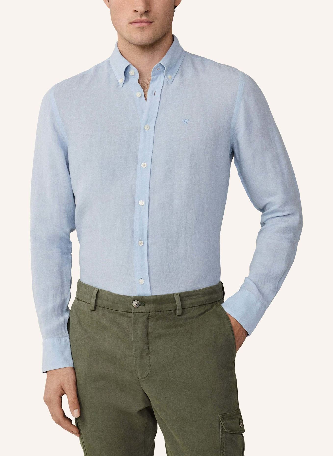 HACKETT LONDON Freizeithemd ESS GMD LINEN BRPT: BLAU