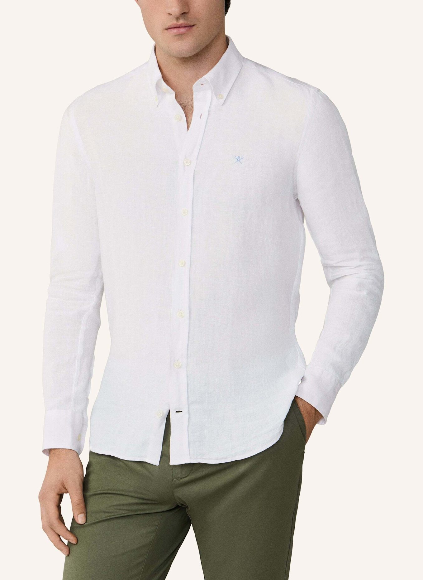 HACKETT LONDON Freizeithemd ESS GMD LINEN BRPT: WEISS