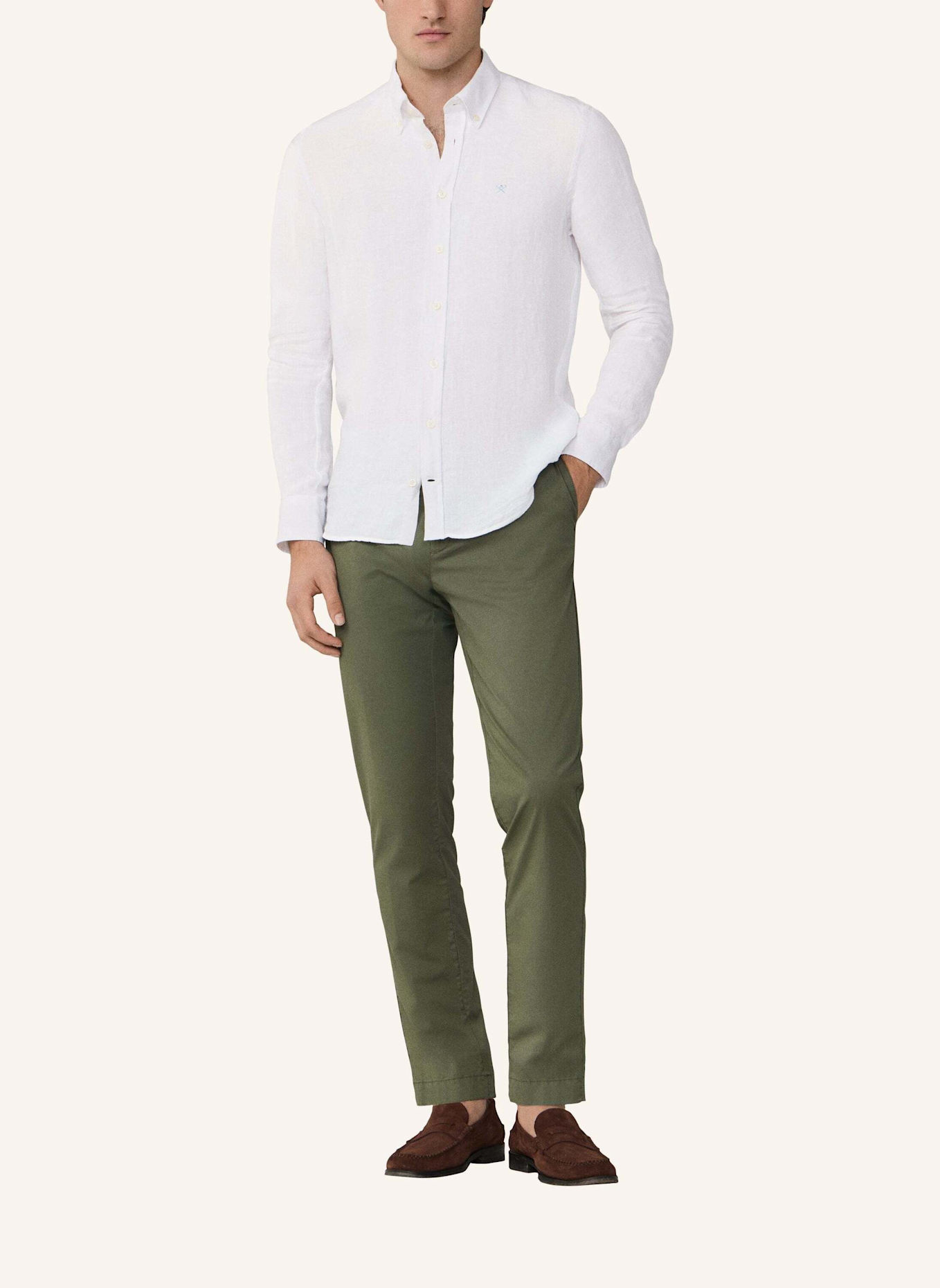 HACKETT LONDON Freizeithemd ESS GMD LINEN BRPT: WEISS